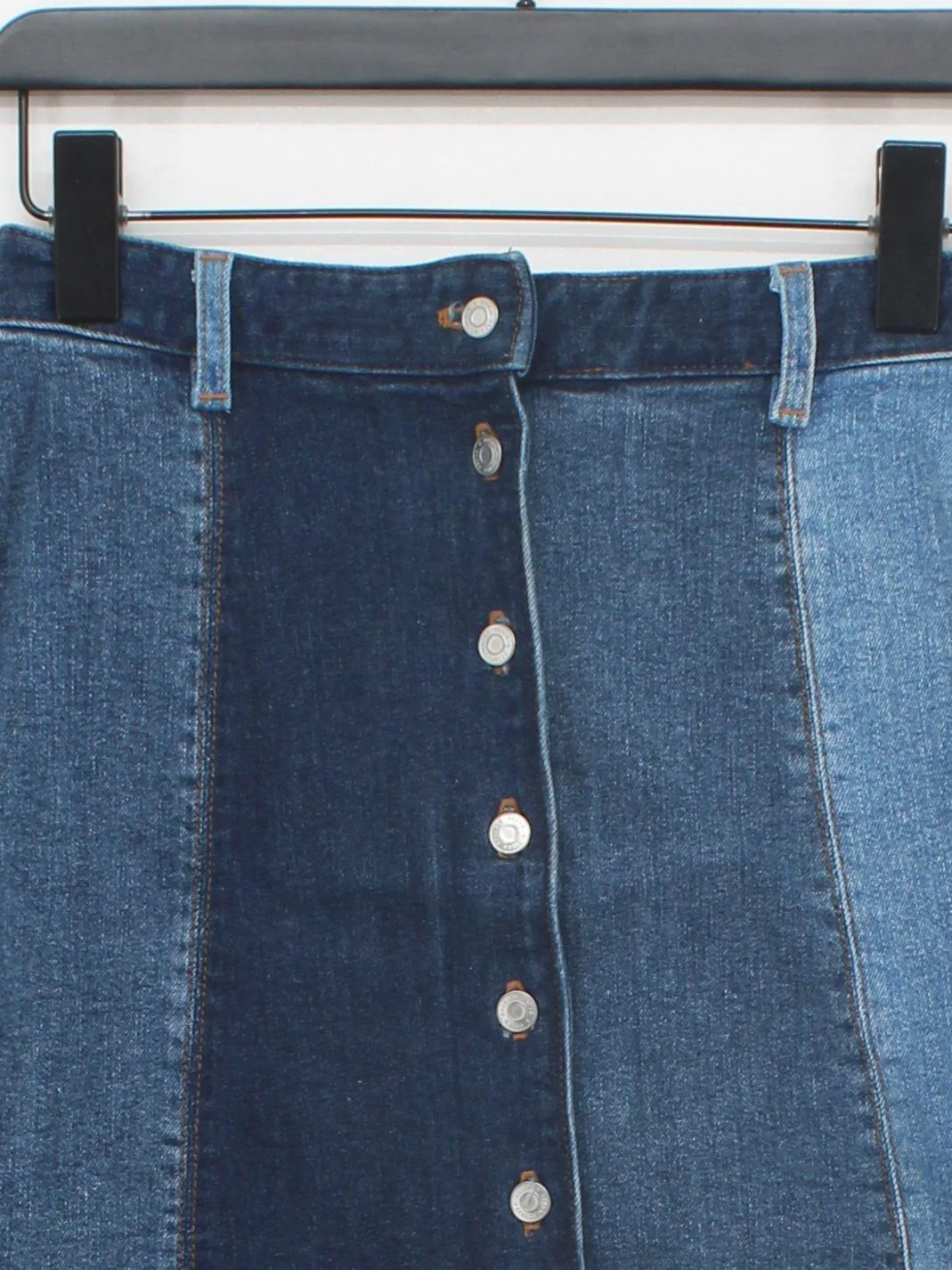 & Other Stories Women's Mini Skirt UK 6 Blue Cotton with Elastane Short Mini - Image 3