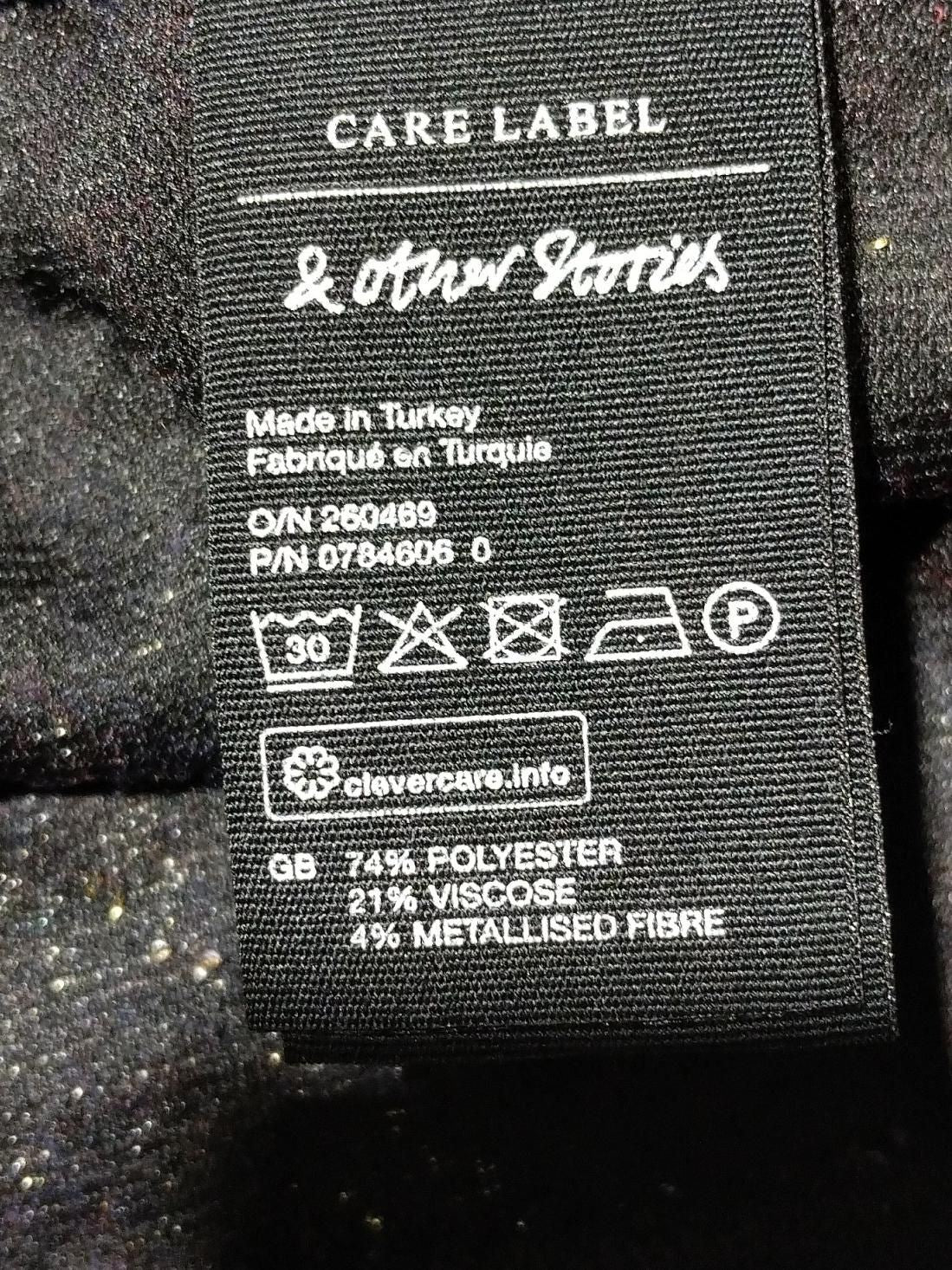 & Other Stories Women's Mini Skirt UK 8 Black Polyester with Viscose, Other Mini - Image 6