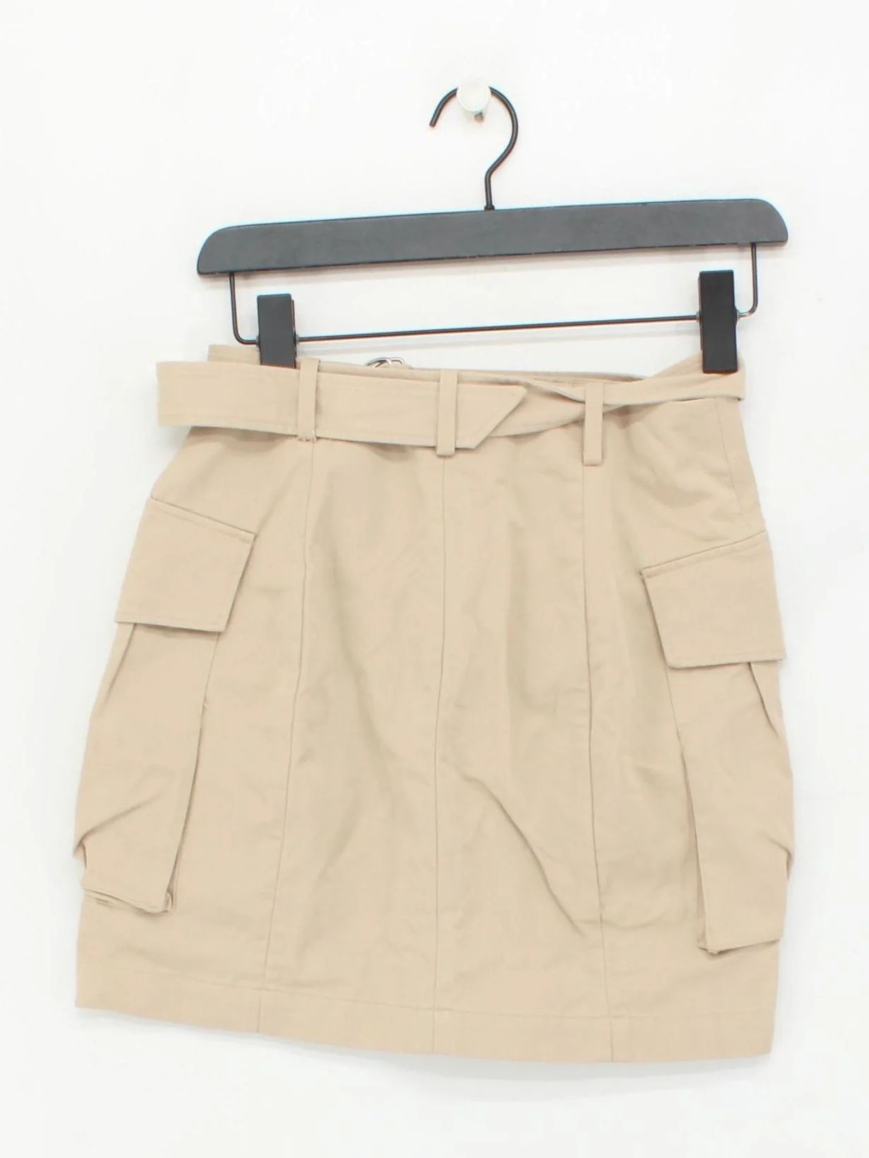 & Other Stories Women's Mini Skirt UK 8 Tan 100% Cotton Short Mini - Image 2