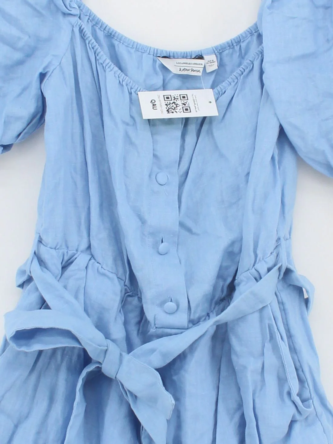 & Other Stories Women's Playsuit UK 10 Blue Linen with Cotton Playsuit - Image 3