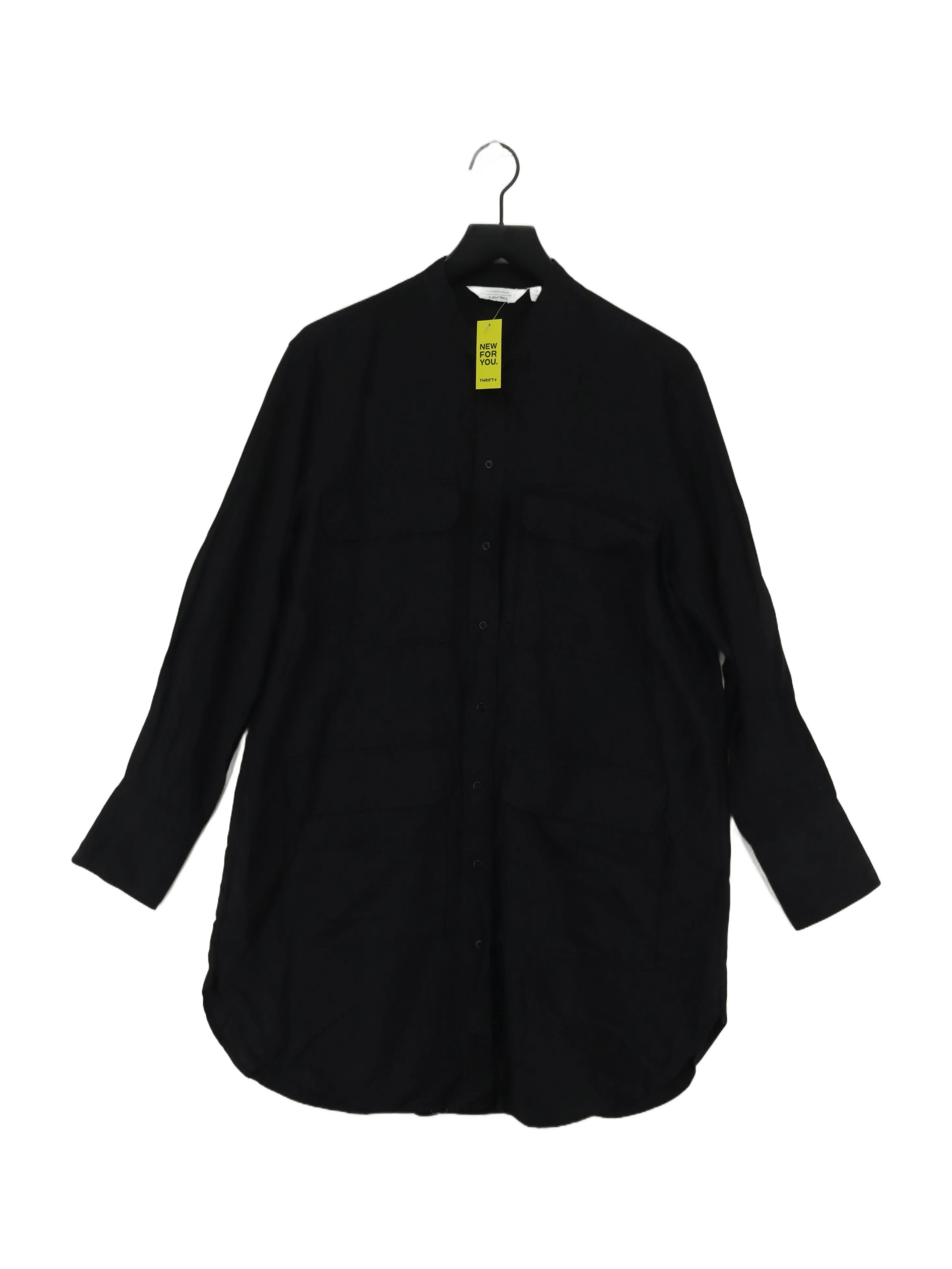 & Other Stories Women's Shirt UK 10 Black 100% Other Long Sleeve Collared Basic