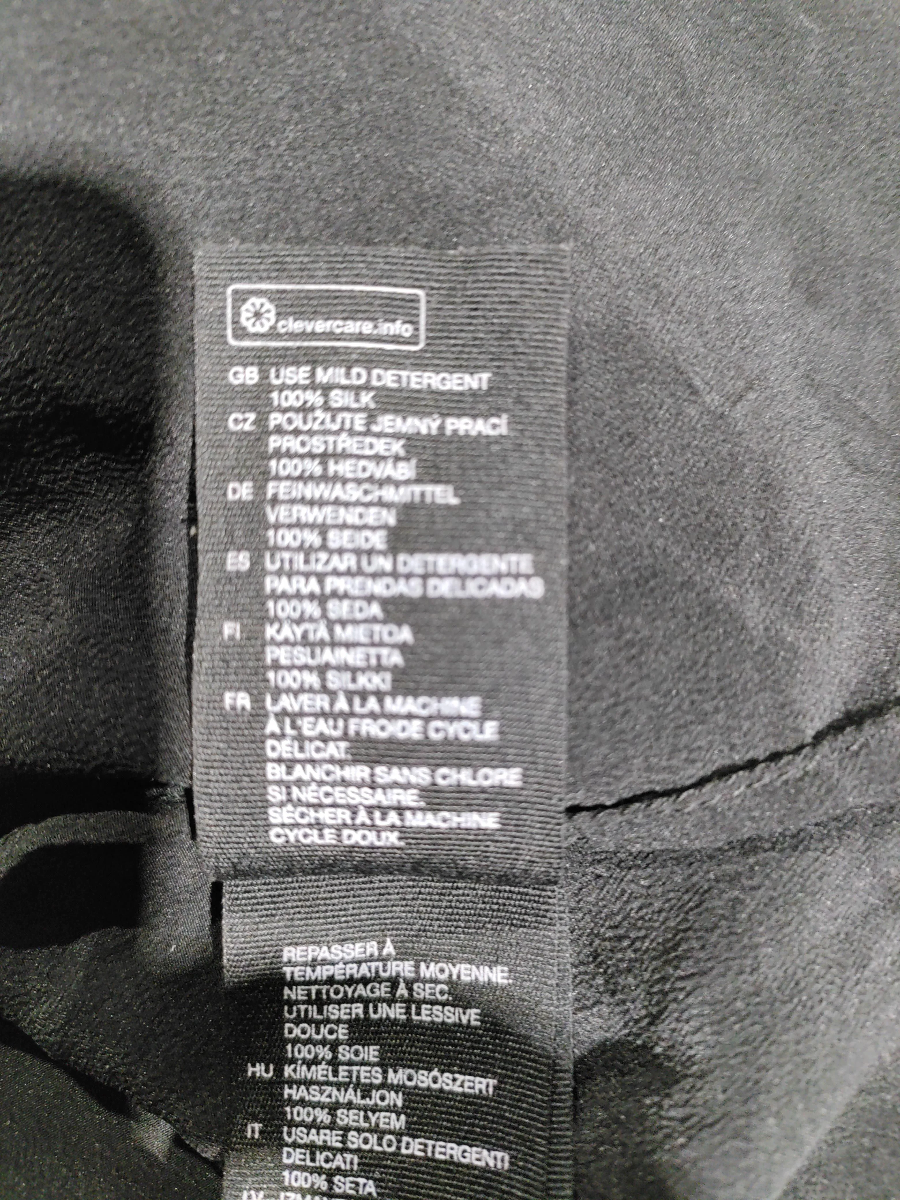 & Other Stories Women's Shirt UK 12 Black 100% Silk Long Sleeve Collared Basic - Image 6