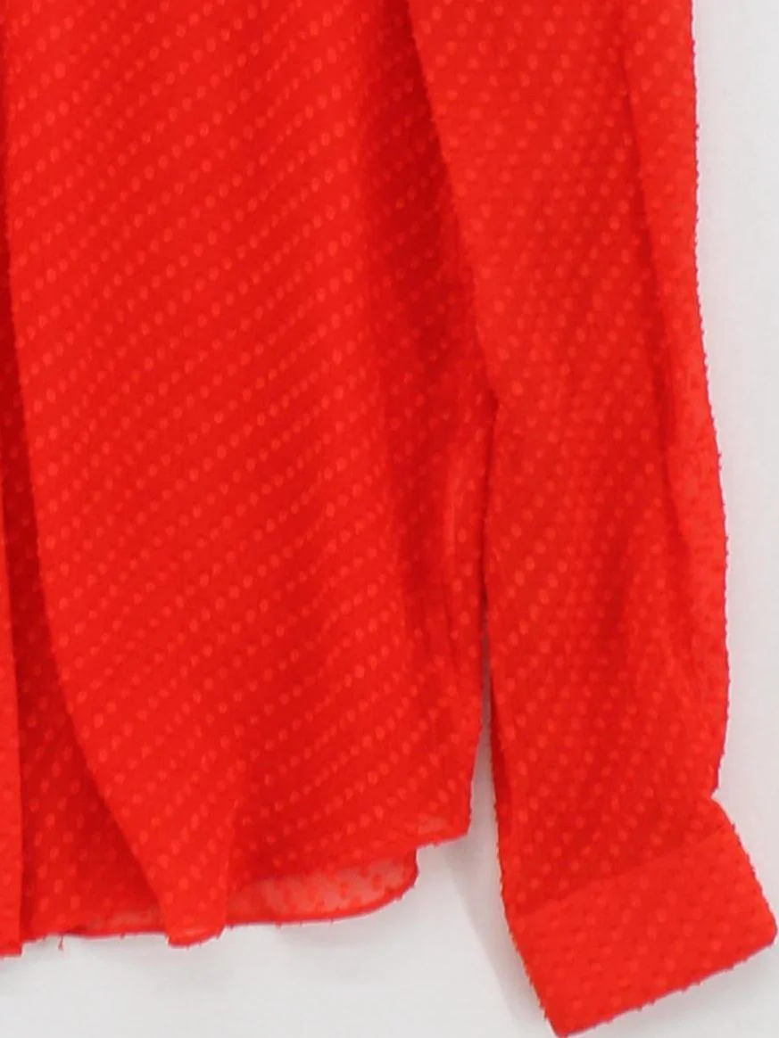 & Other Stories Women's Shirt UK 6 Red 100% Other Long Sleeve Collared Basic - Image 4