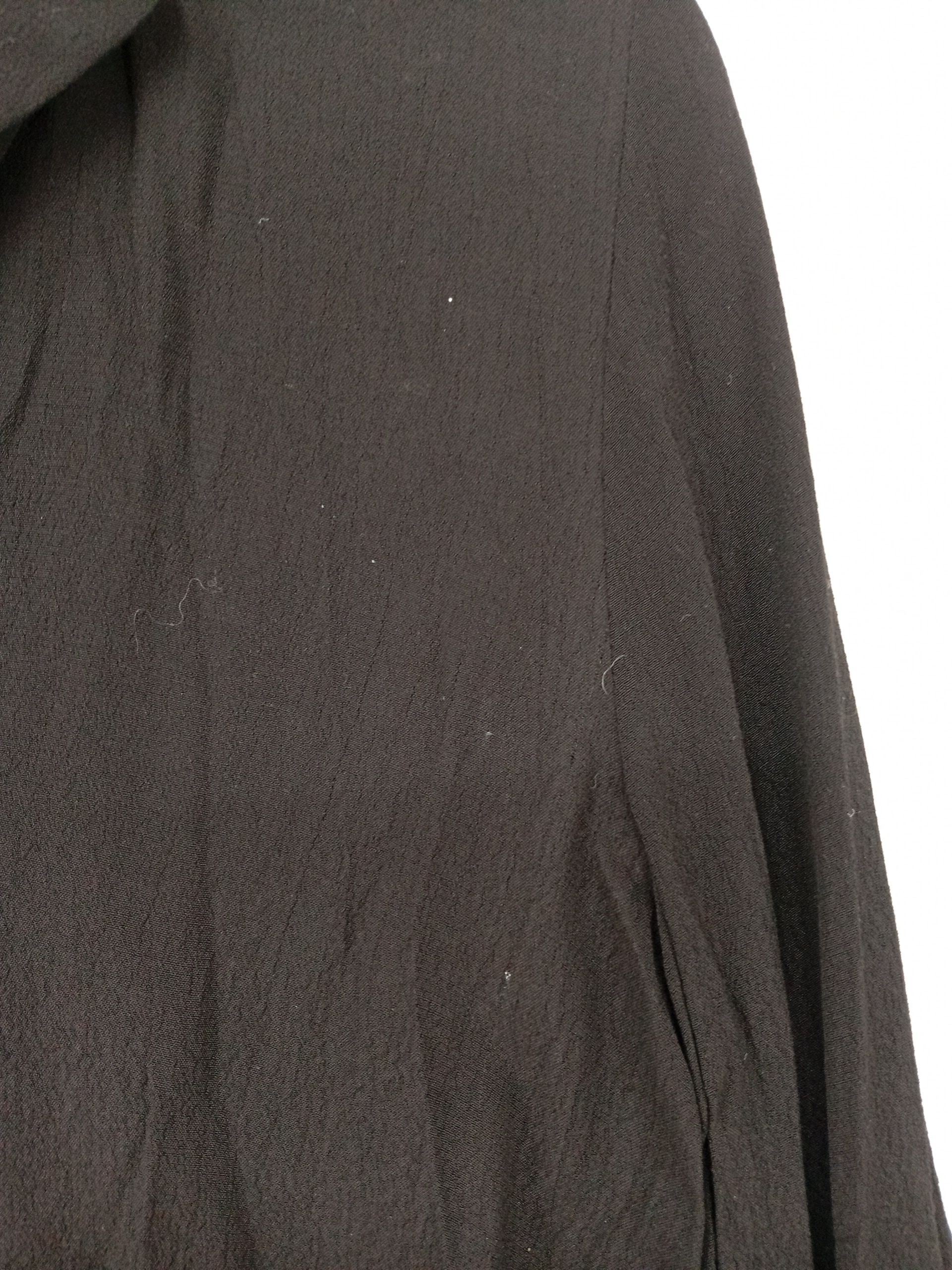 & Other Stories Women's Shirt UK 8 Black 100% Viscose Long Sleeve Collared Basic - Image 5