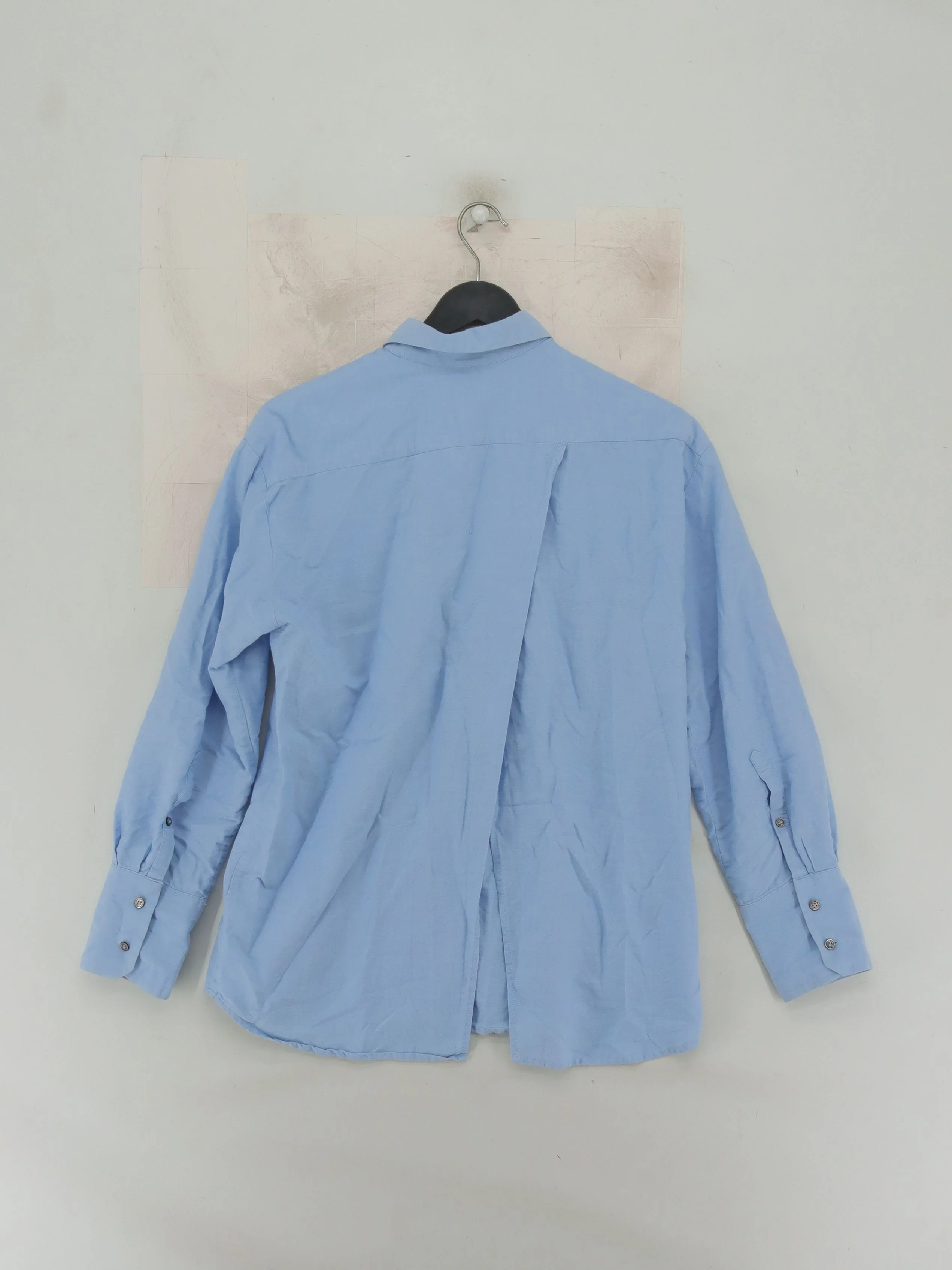 & Other Stories Women's Shirt UK 8 Blue 100% Cotton Long Sleeve Collared Basic - Image 2