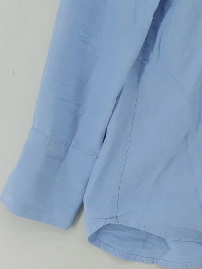 & Other Stories Women's Shirt UK 8 Blue 100% Cotton Long Sleeve Collared Basic - Image 4