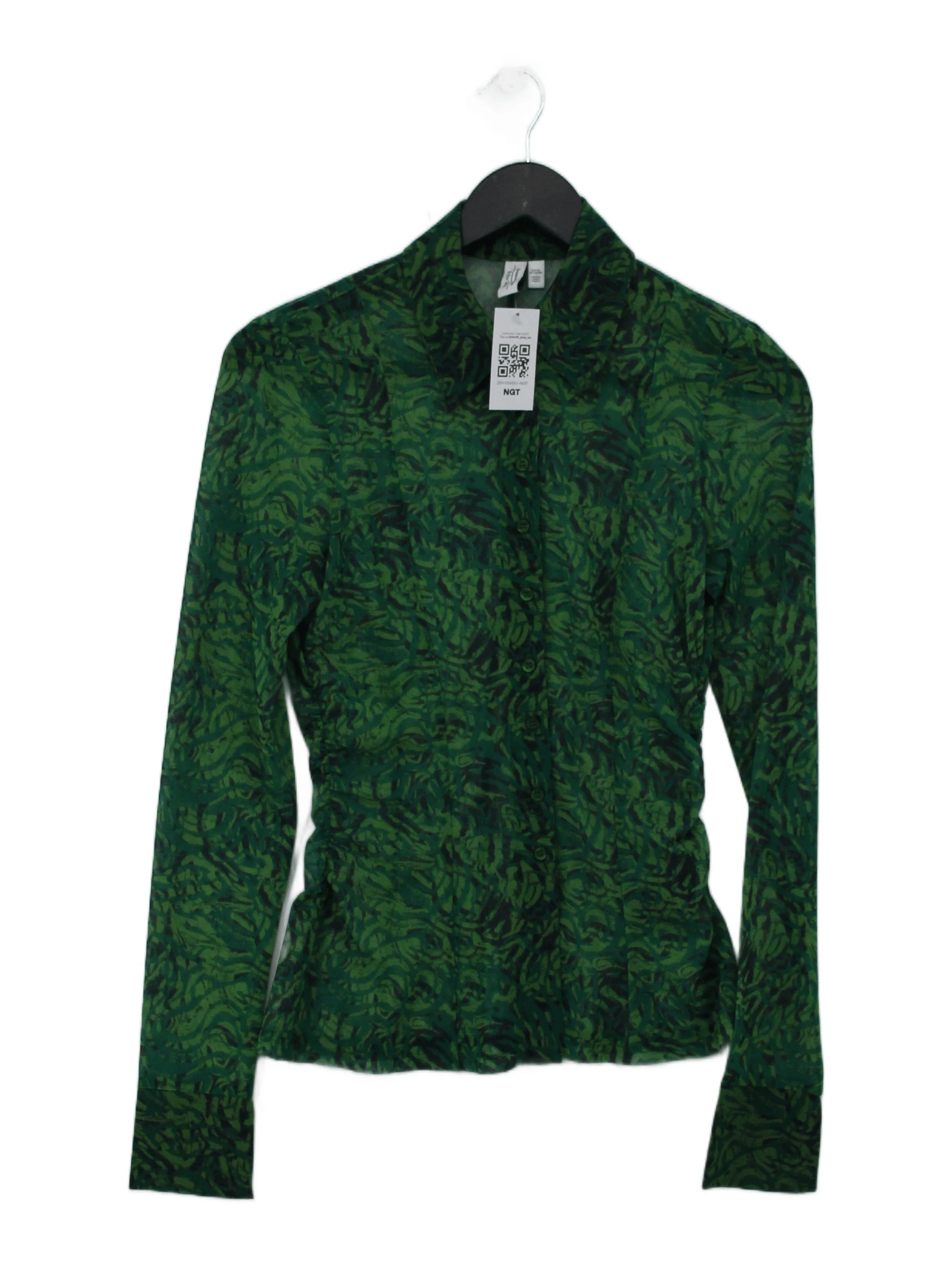 & Other Stories Women's Shirt XS Green Polyester with Elastane Basic