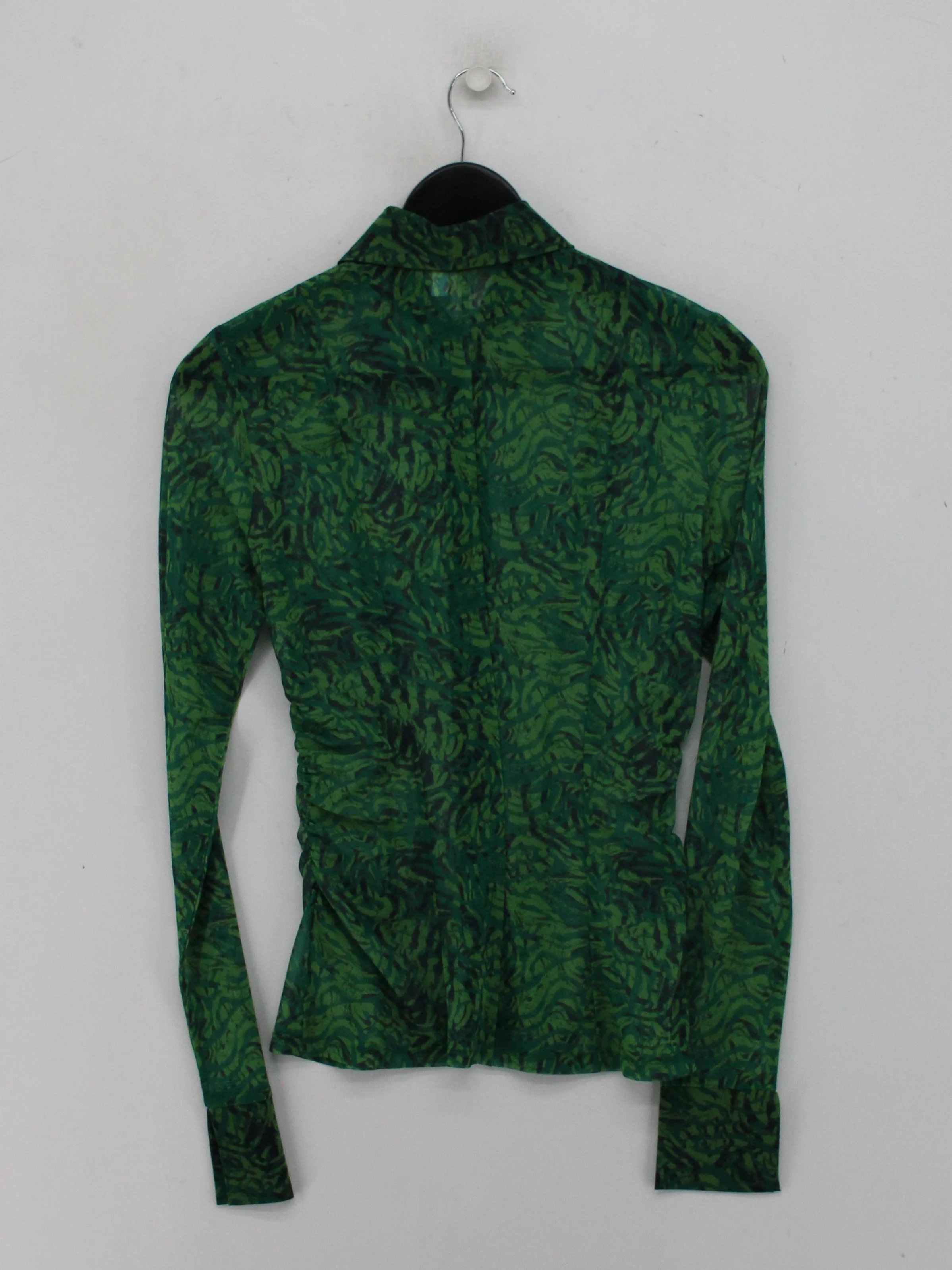 & Other Stories Women's Shirt XS Green Polyester with Elastane Basic - Image 2