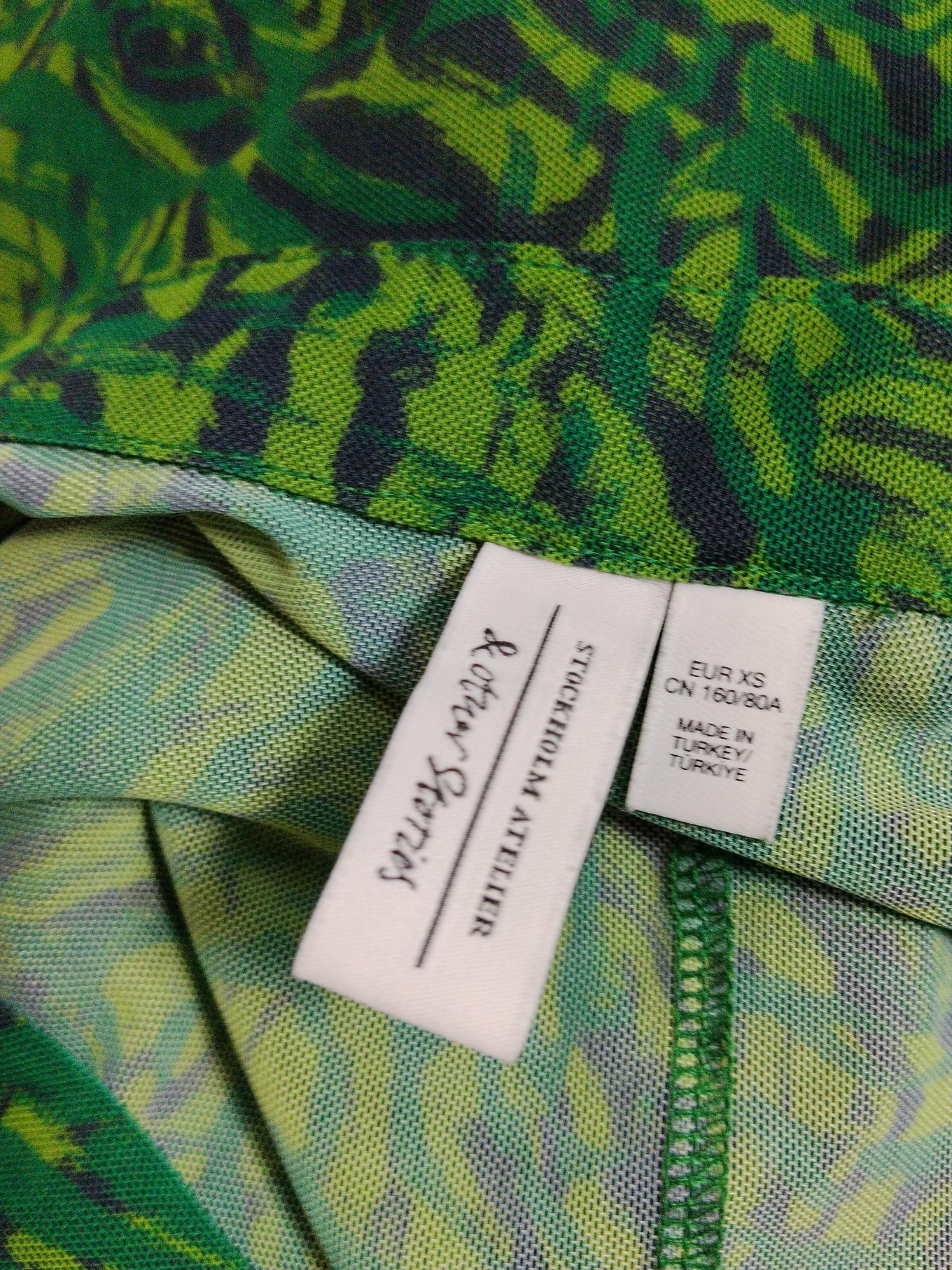 & Other Stories Women's Shirt XS Green Polyester with Elastane Basic - Image 5