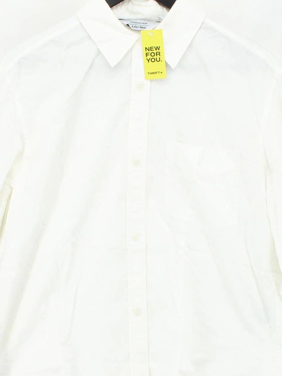 & Other Stories Women's Shirt XS White 100% Cotton Long Sleeve Collared Basic - Image 3