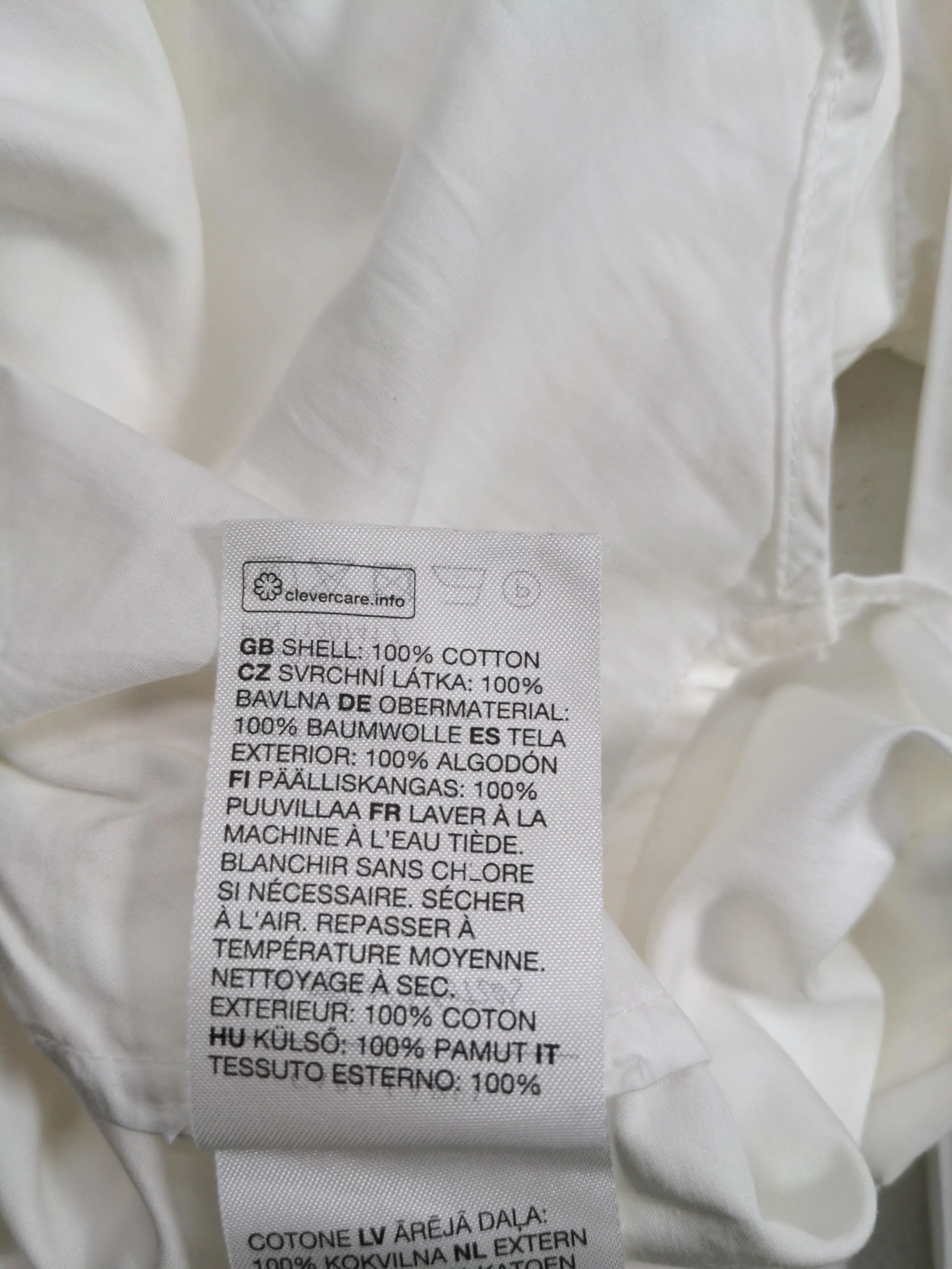 & Other Stories Women's Shirt XS White 100% Cotton Long Sleeve Collared Basic - Image 6