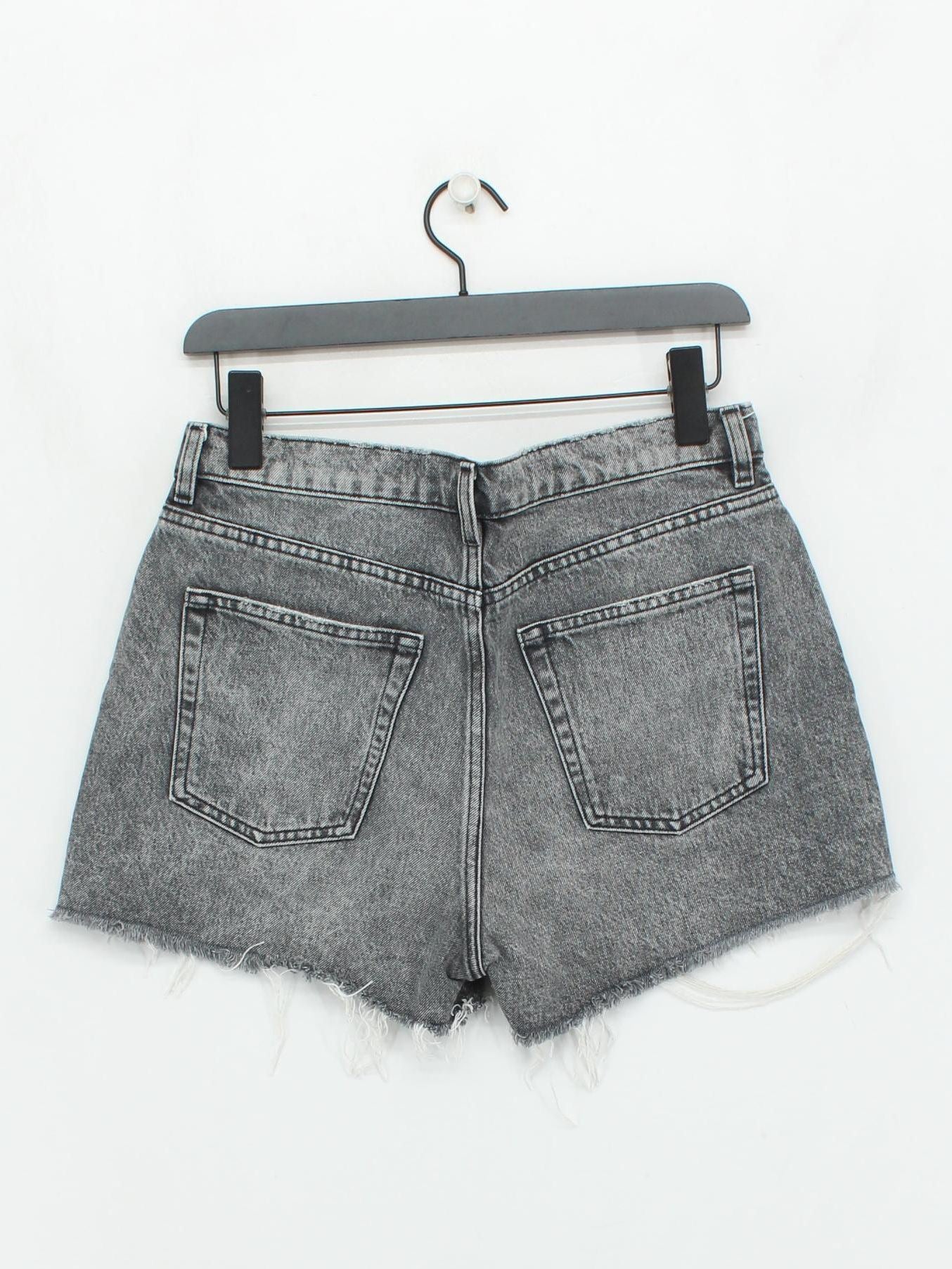 & Other Stories Women's Shorts S Grey 100% Cotton Cut-Off - Image 2