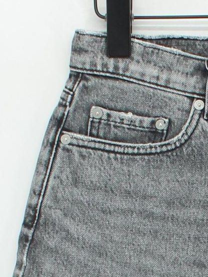 & Other Stories Women's Shorts S Grey 100% Cotton Cut-Off - Image 4