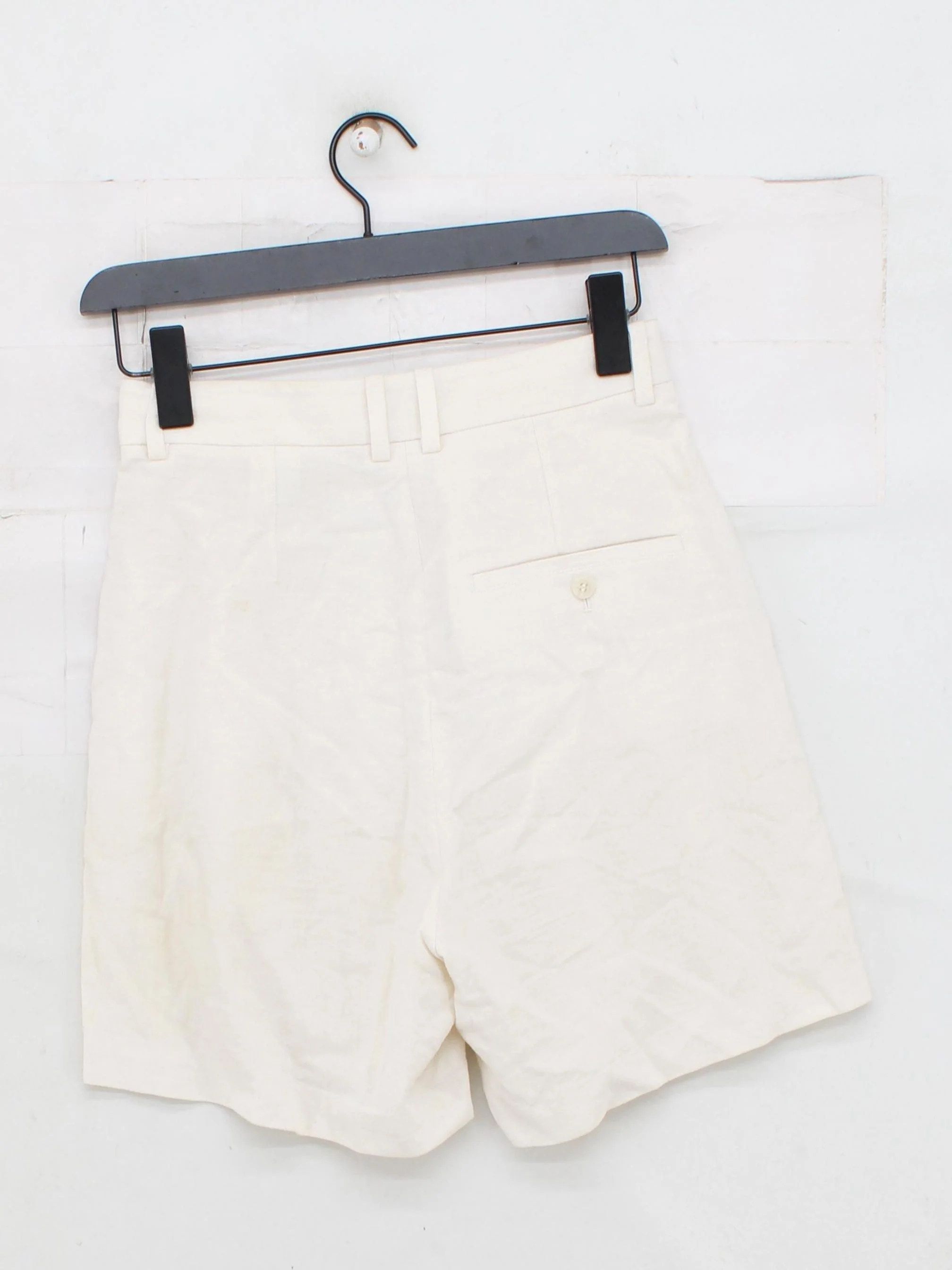 & Other Stories Women's Shorts UK 6 Cream Linen with Cotton Mom - Image 2