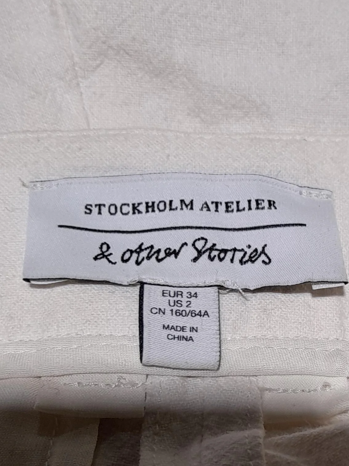 & Other Stories Women's Shorts UK 6 Cream Linen with Cotton Mom - Image 5