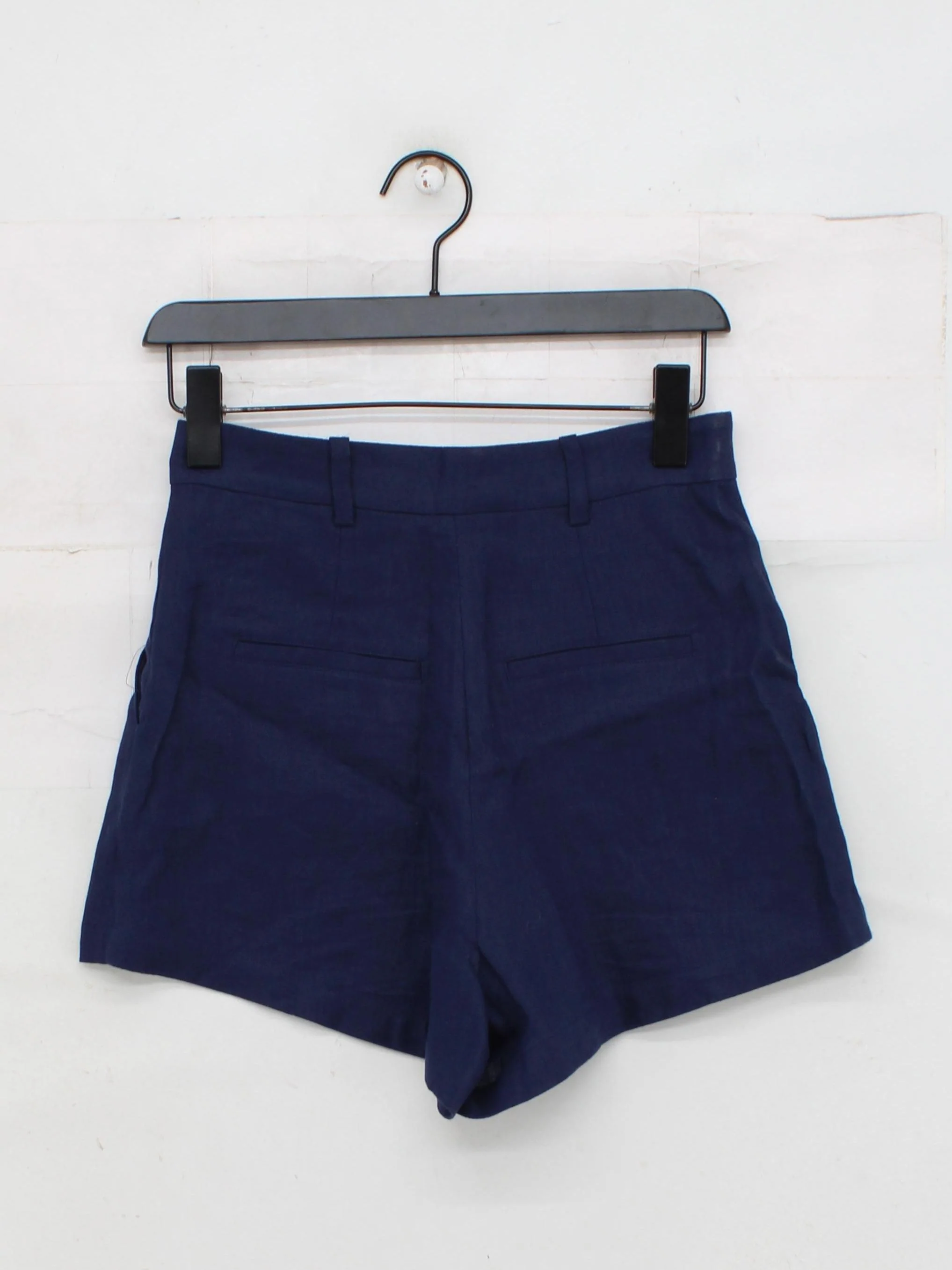 & Other Stories Women's Shorts UK 8 Blue Linen with Viscose Cut-Off - Image 2