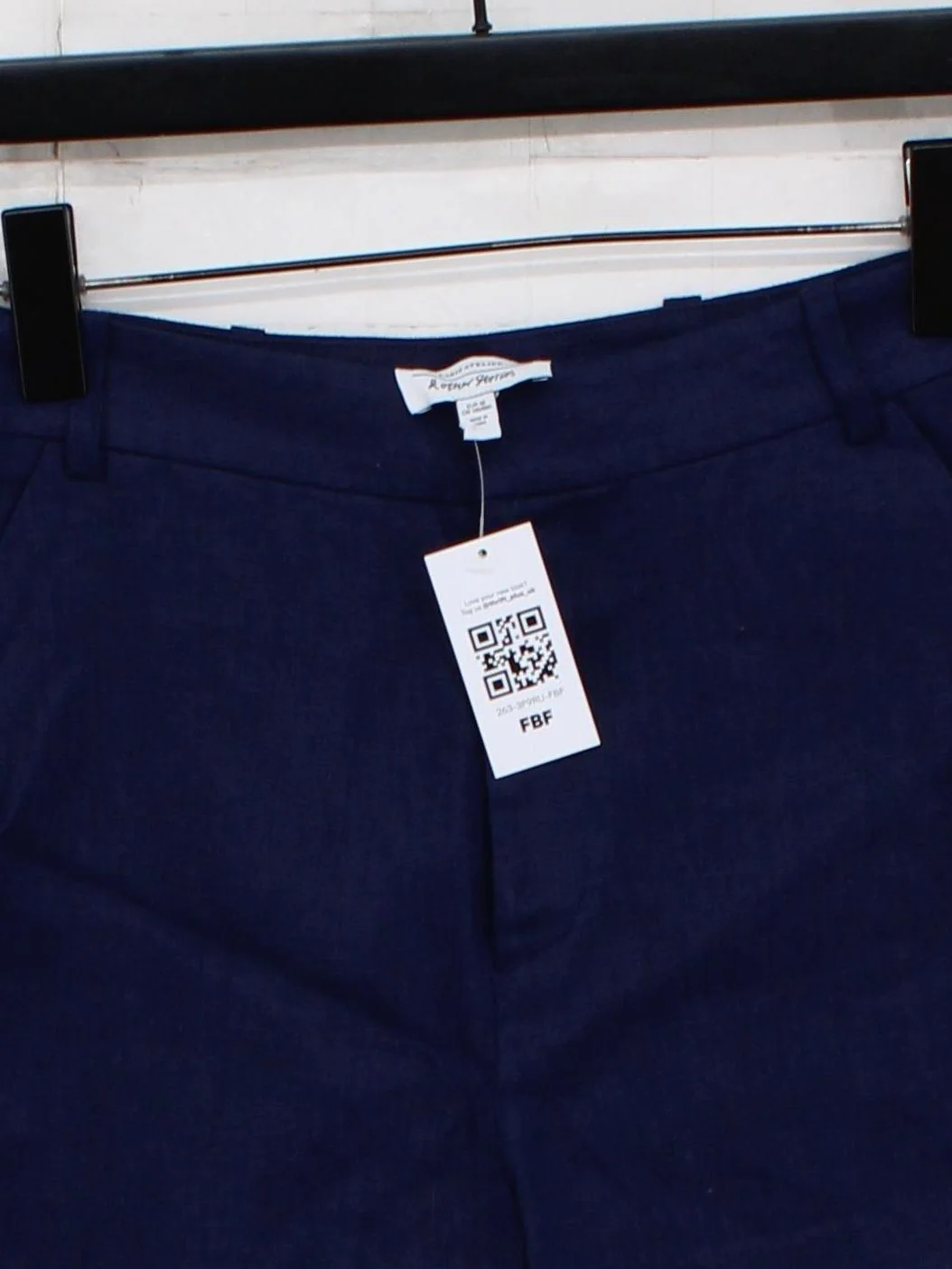 & Other Stories Women's Shorts UK 8 Blue Linen with Viscose Cut-Off - Image 3