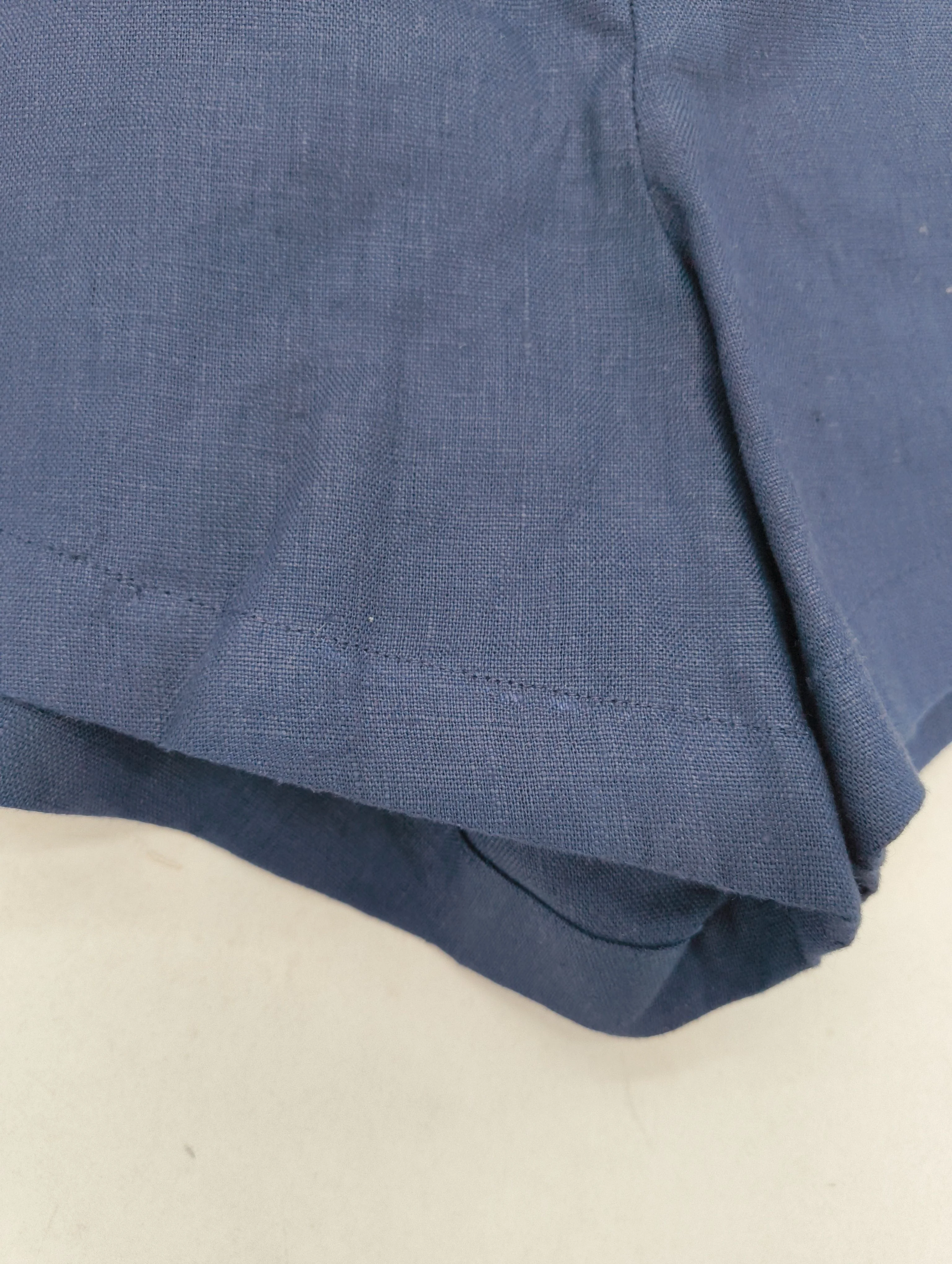 & Other Stories Women's Shorts UK 8 Blue Linen with Viscose Cut-Off - Image 5