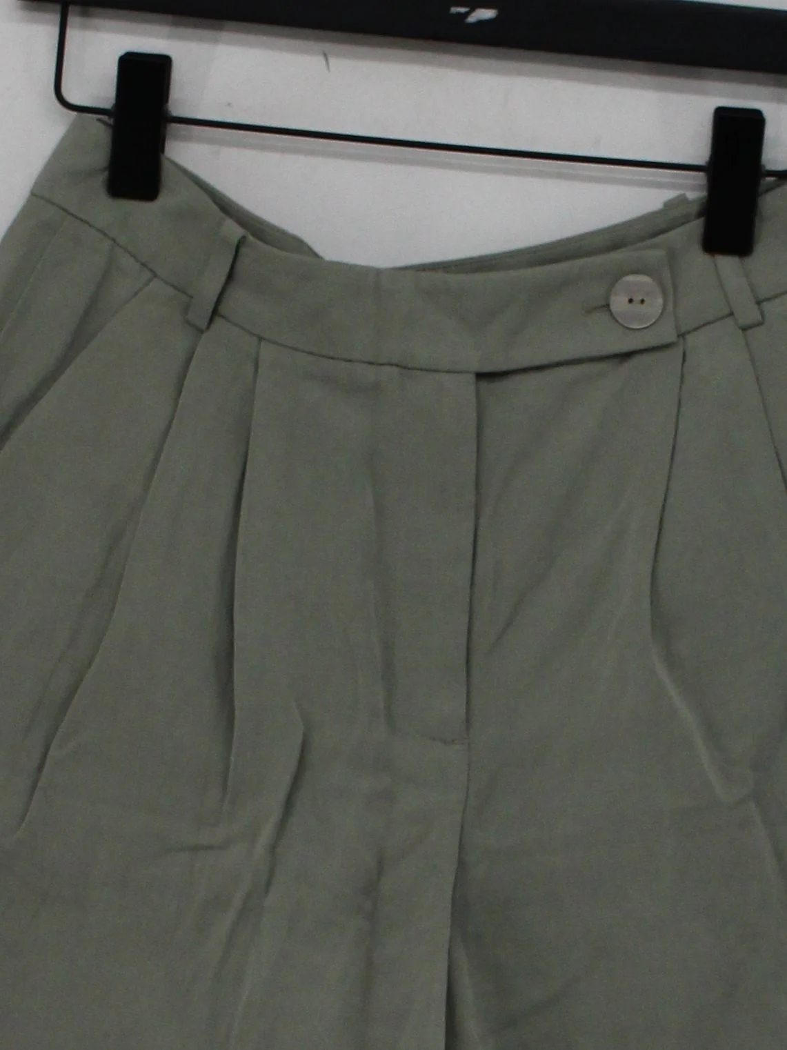& Other Stories Women's Shorts UK 8 Green Lyocell Modal with Linen Mom - Image 3