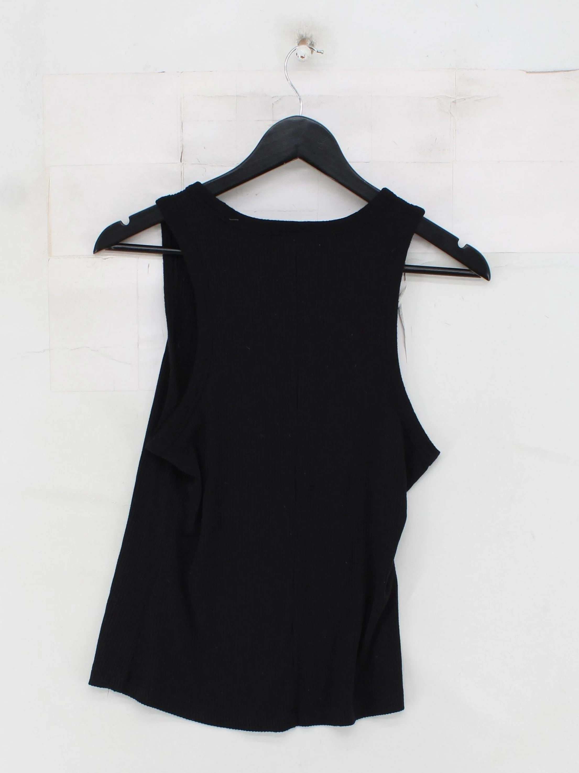 & Other Stories Women's T-Shirt M Black Viscose with Elastane Basic - Image 2