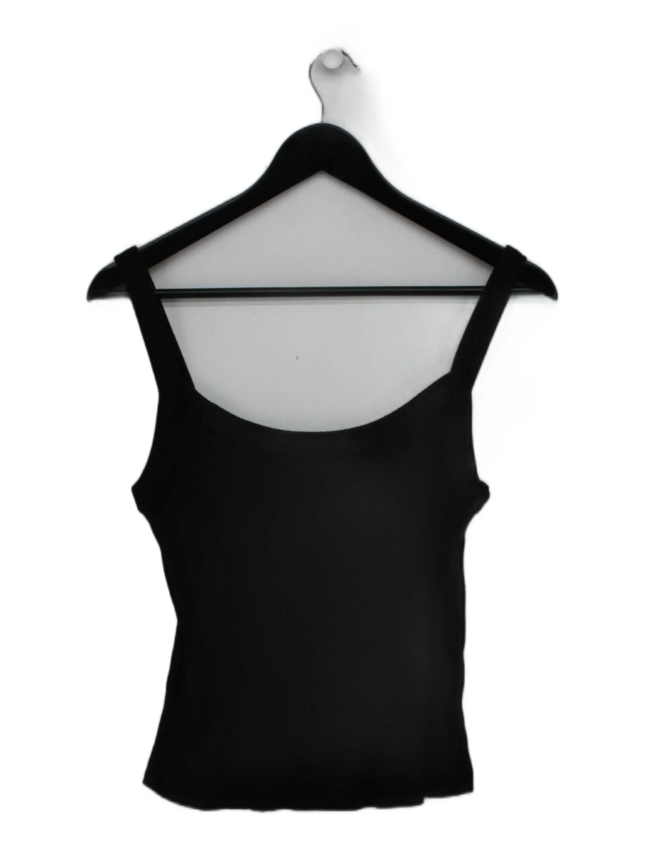 & Other Stories Women's T-Shirt M Black Viscose with Elastane Basic