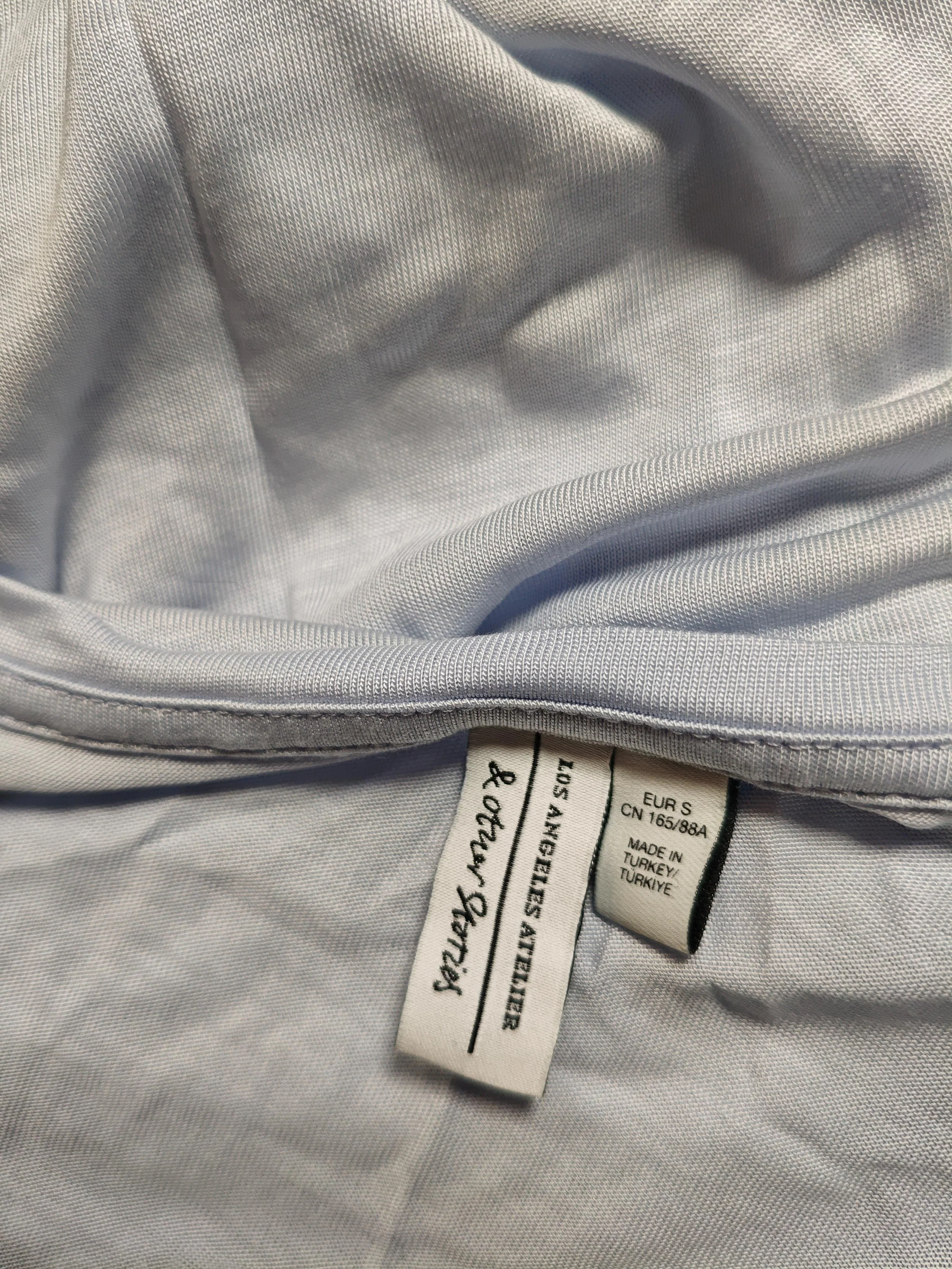 & Other Stories Women's T-Shirt S Blue 100% Lyocell Modal Basic - Image 5