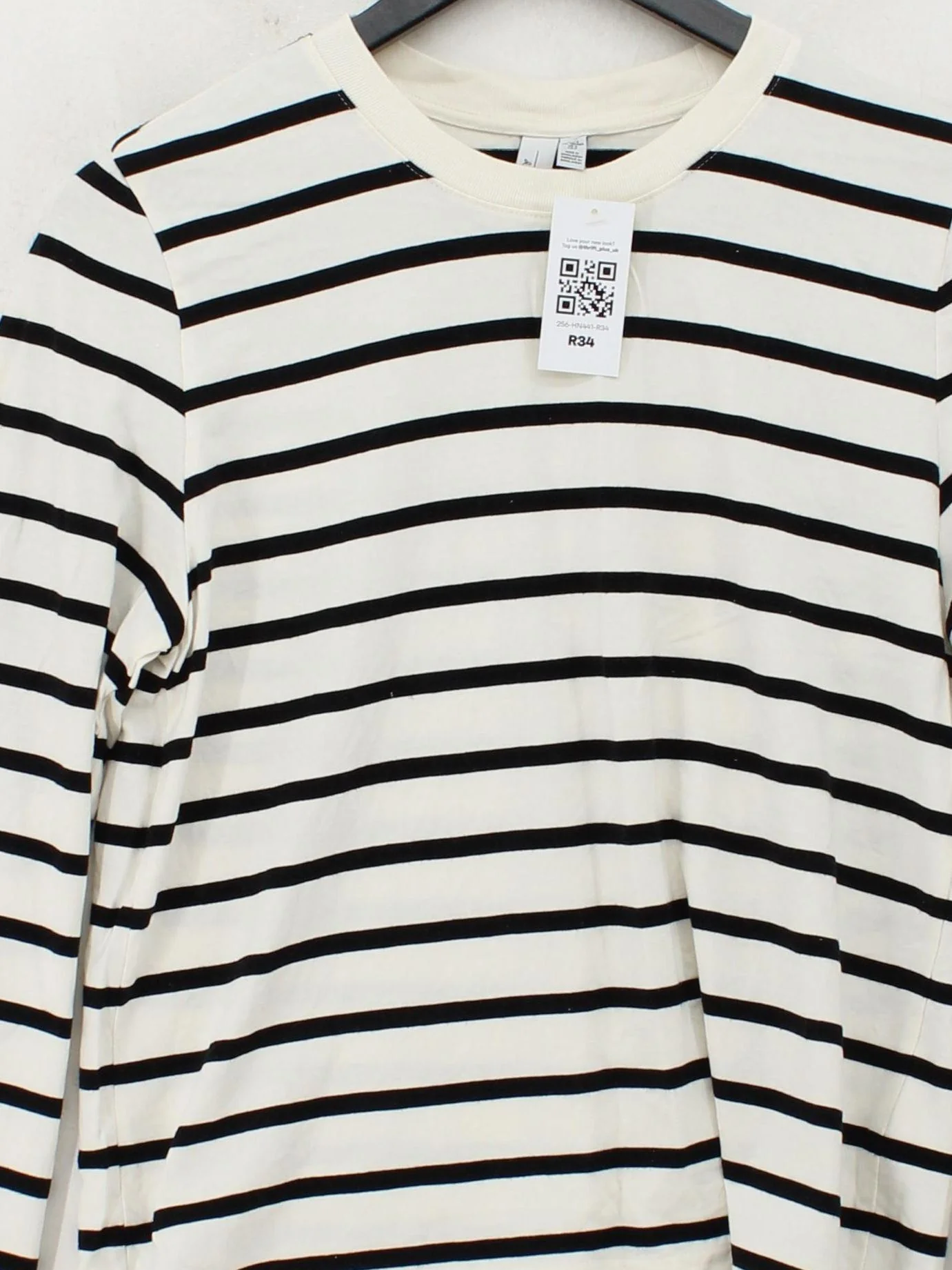& Other Stories Women's T-Shirt S Cream 100% Cotton Basic - Image 3