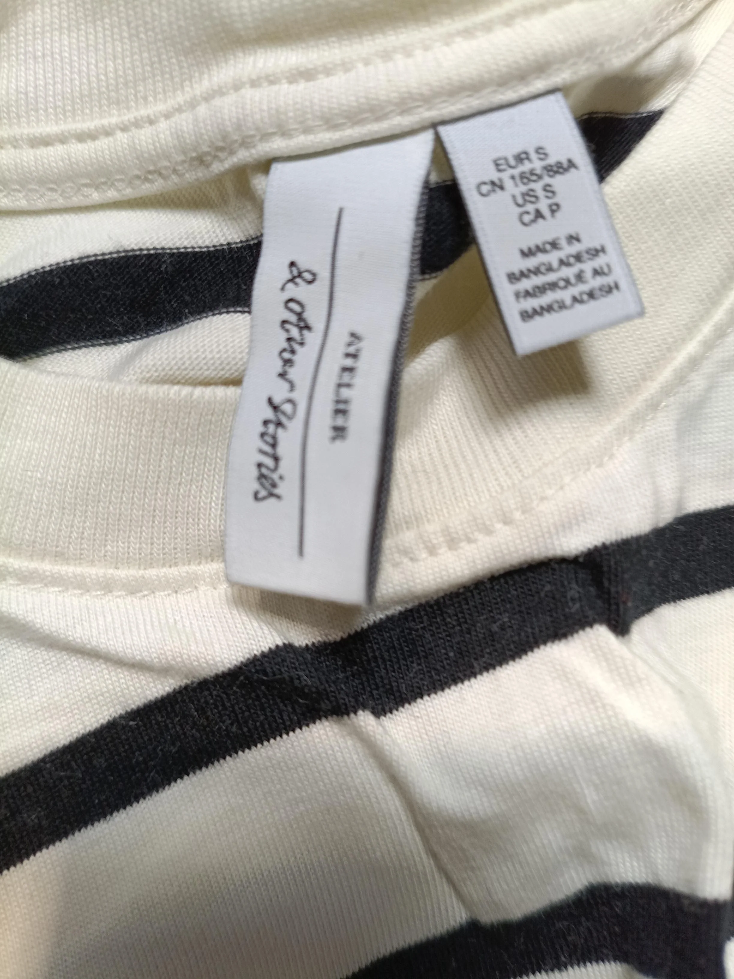 & Other Stories Women's T-Shirt S Cream 100% Cotton Basic - Image 5