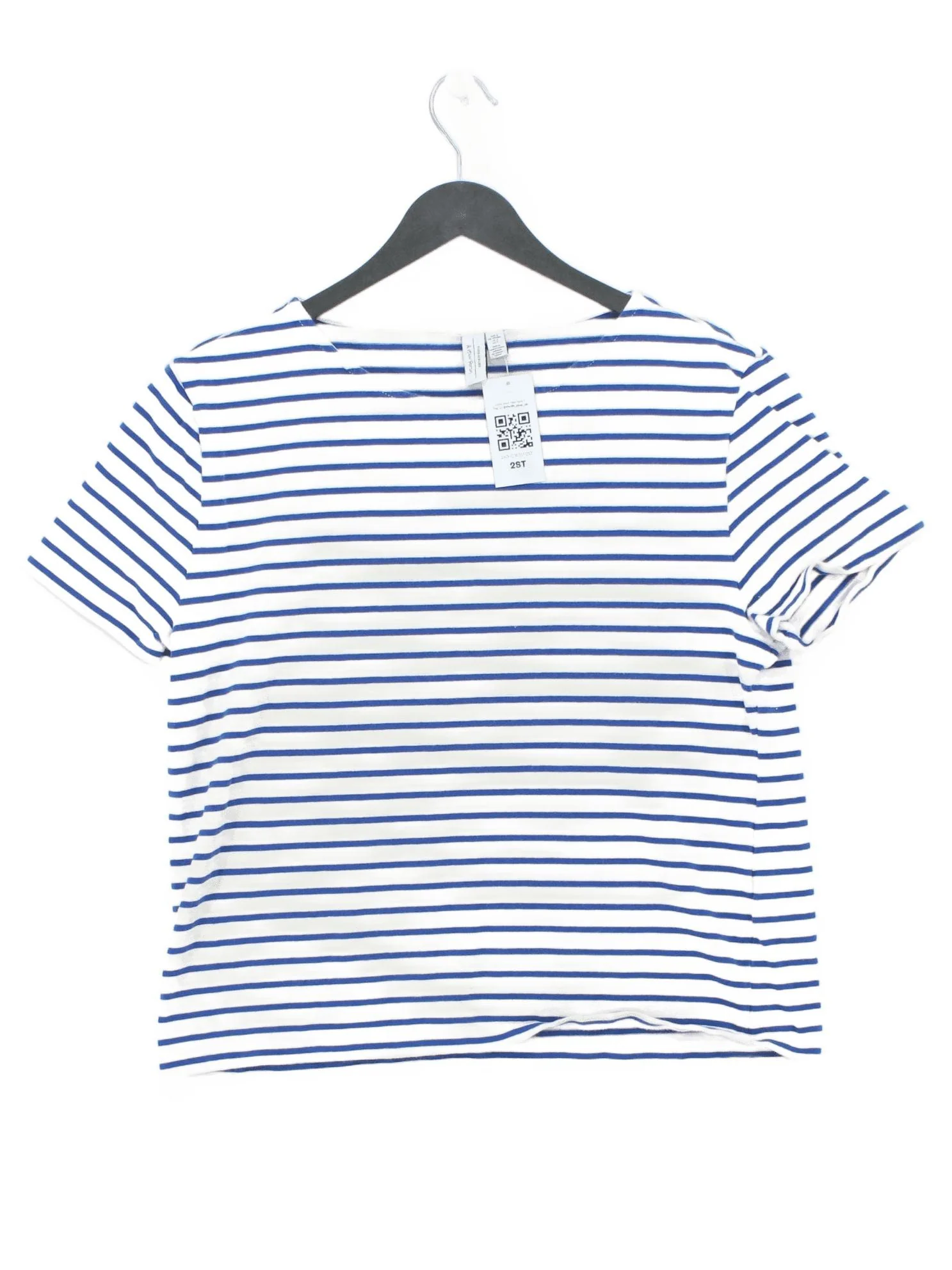 & Other Stories Women's T-Shirt S White 100% Cotton Basic