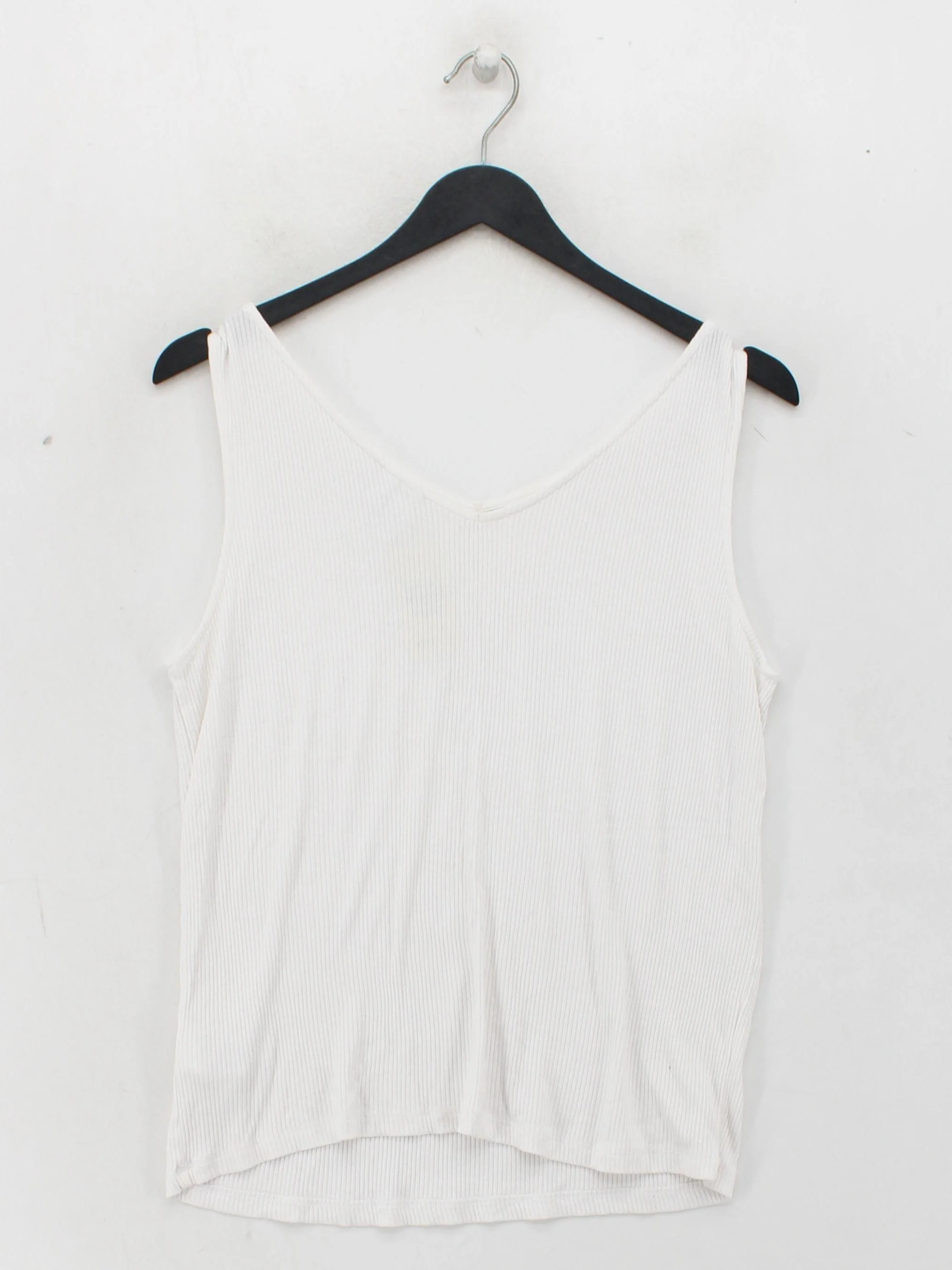 & Other Stories Women's T-Shirt UK 10 White Viscose with Elastane Basic - Image 2