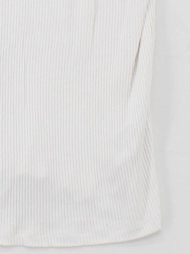 & Other Stories Women's T-Shirt UK 10 White Viscose with Elastane Basic - Image 4