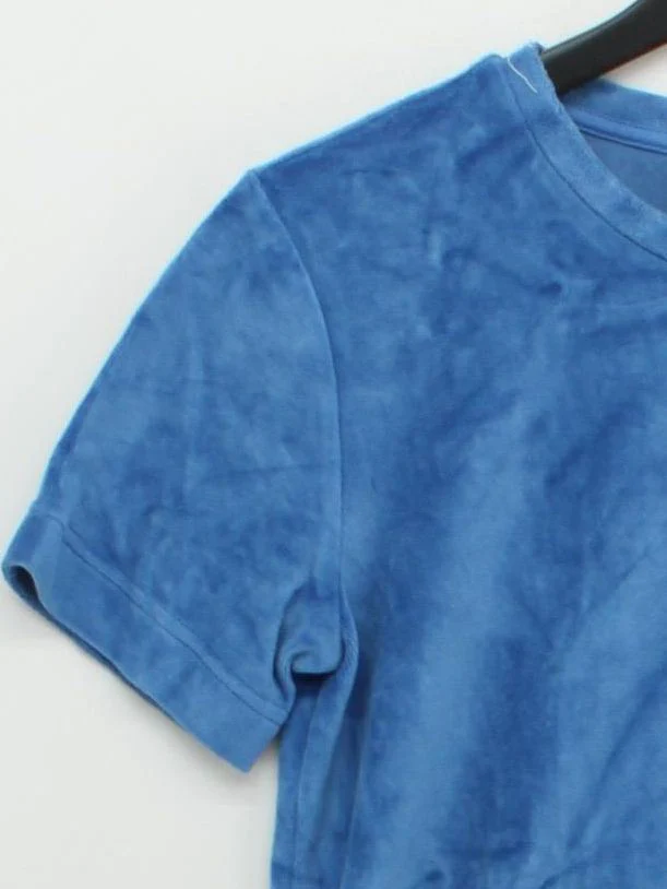 & Other Stories Women's T-Shirt UK 8 Blue Cotton with Polyester Basic - Image 4