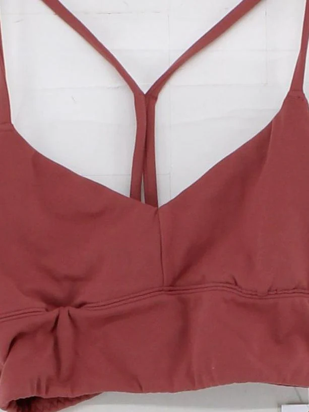 & Other Stories Women's T-Shirt XXS Red 100% Polyamide Sleeveless Basic - Image 3