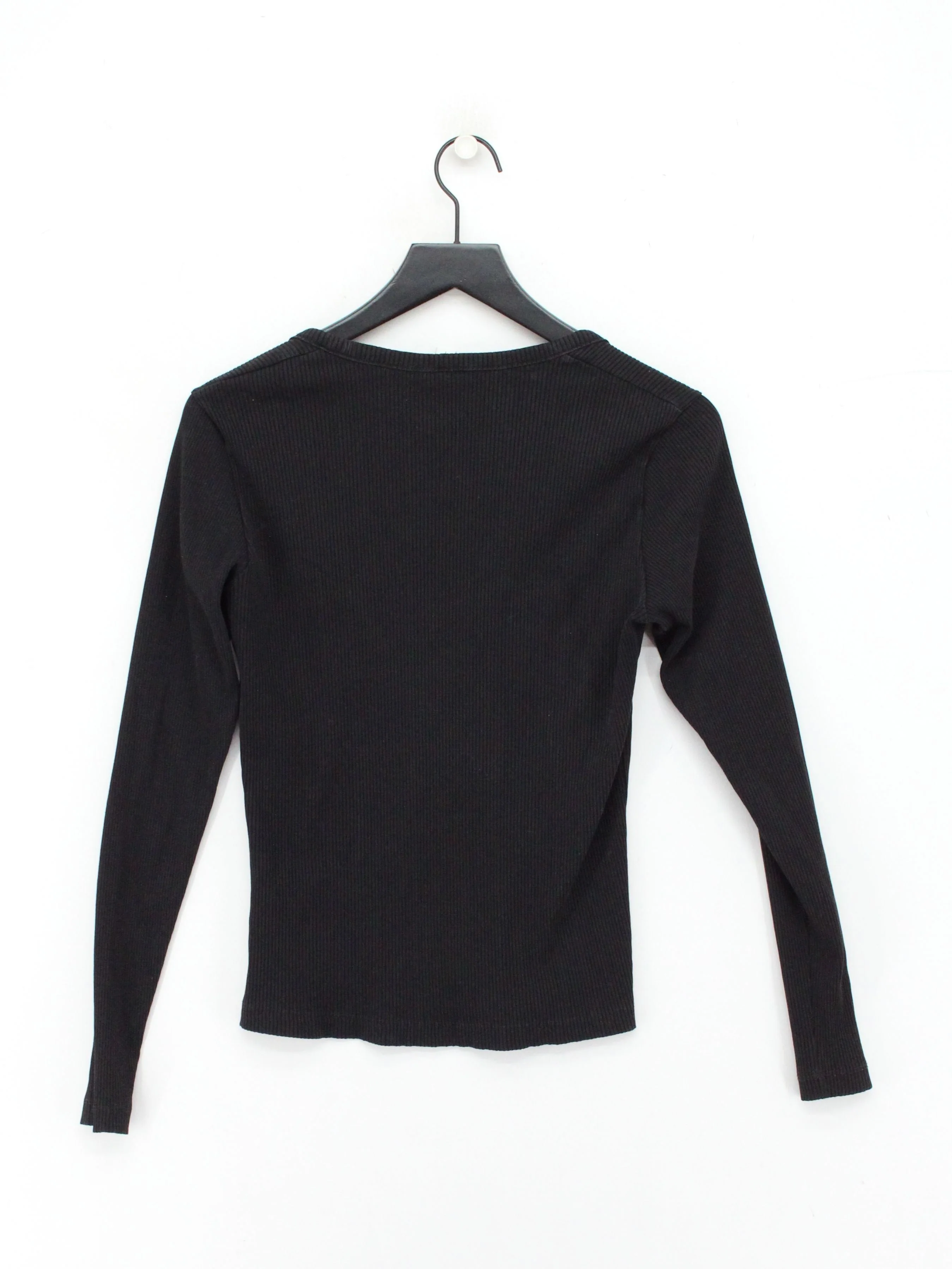 & Other Stories Women's Top L Black Cotton with Elastane Basic - Image 2