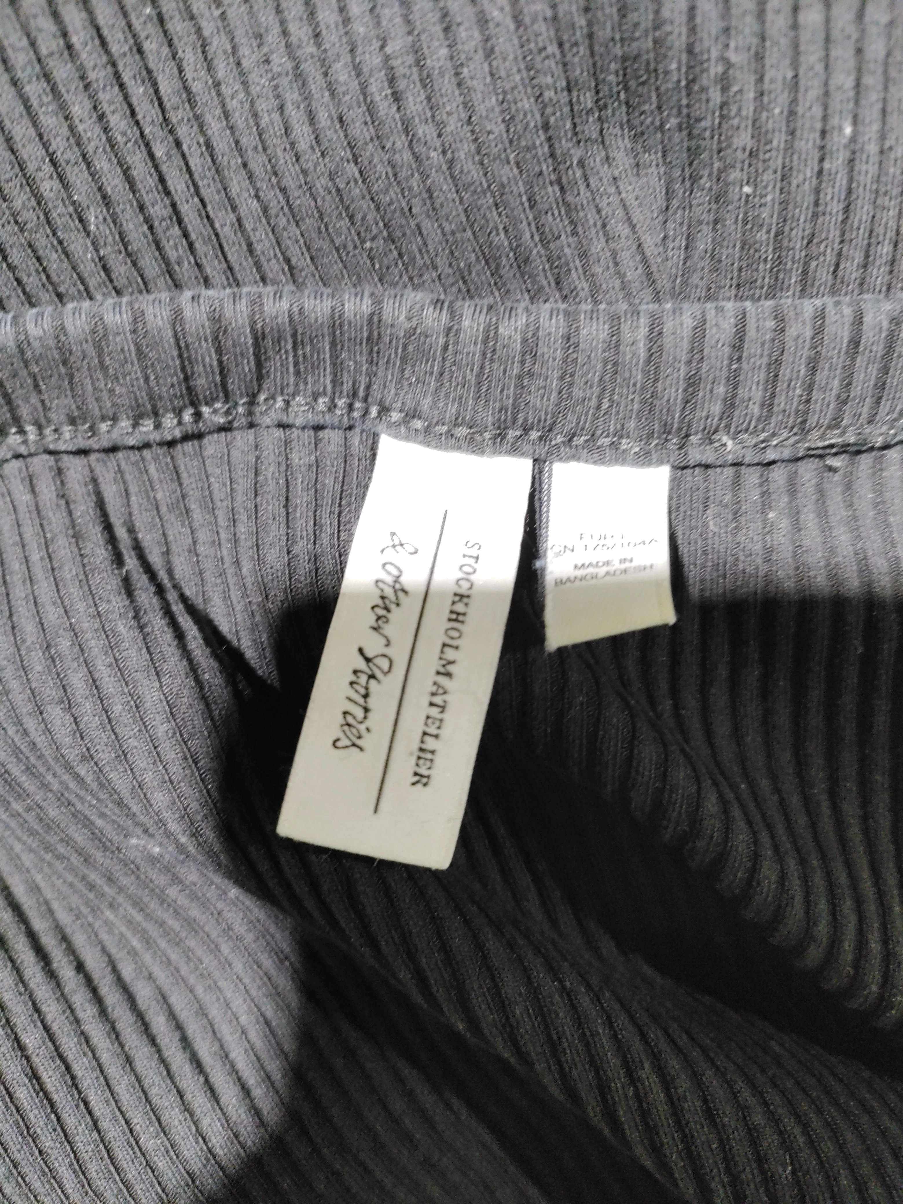 & Other Stories Women's Top L Black Cotton with Elastane Basic - Image 5