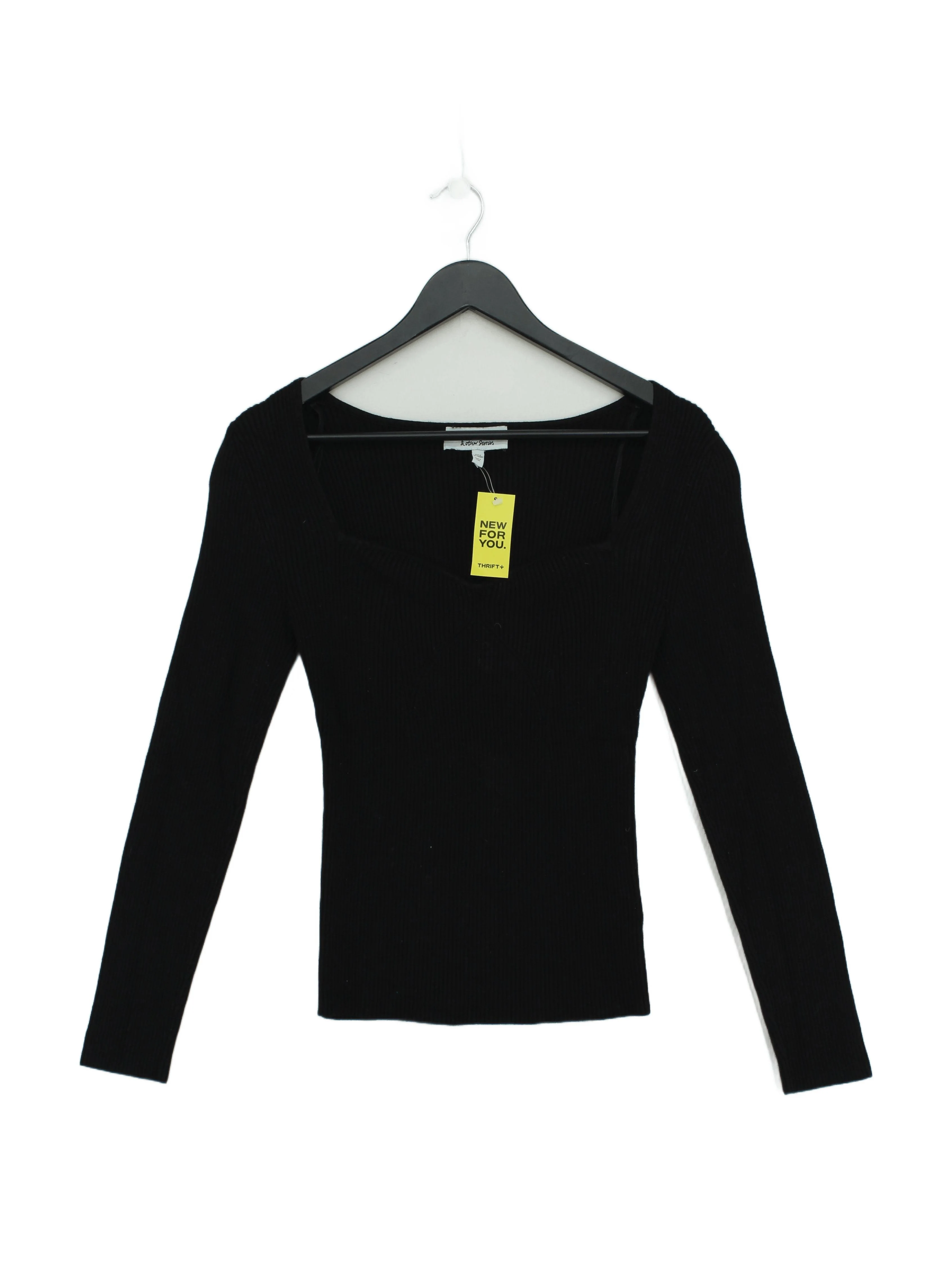 & Other Stories Women's Top M Black Viscose with Polyamide Basic