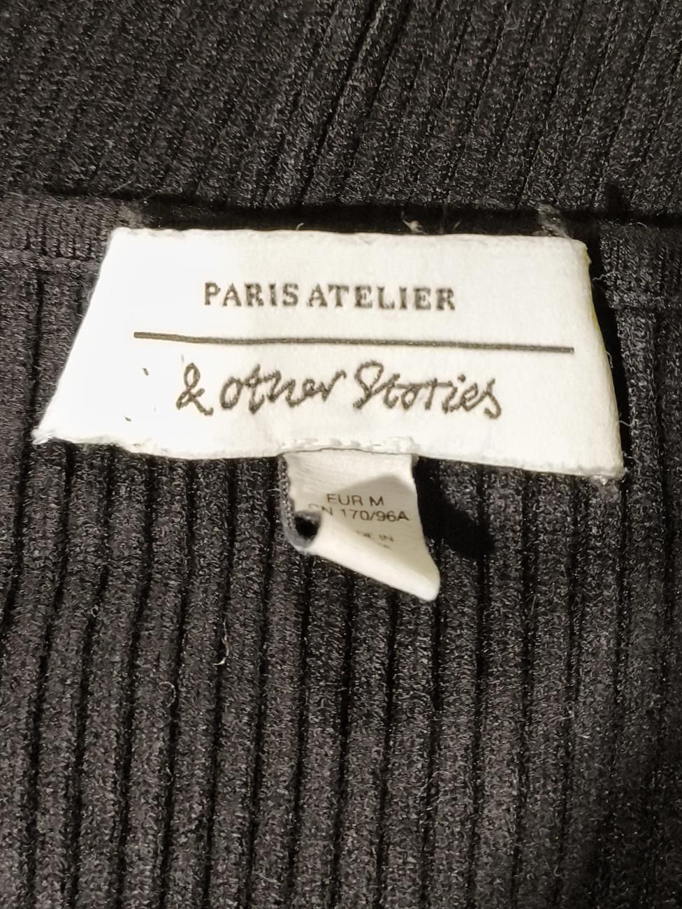 & Other Stories Women's Top M Black Viscose with Polyamide Basic - Image 6