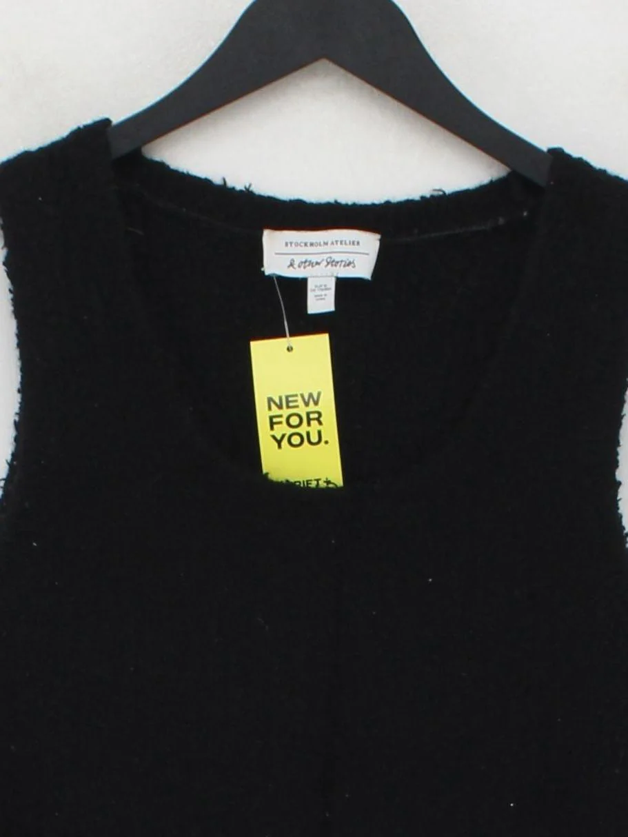 & Other Stories Women's Top M Black Wool with Polyamide Cropped - Image 3