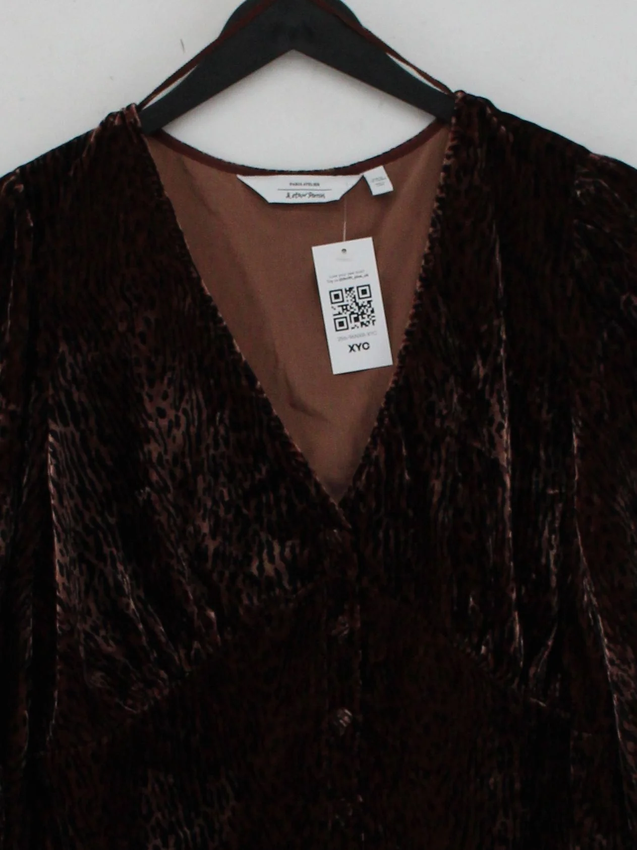 & Other Stories Women's Top M Brown Viscose with Polyamide Basic - Image 3