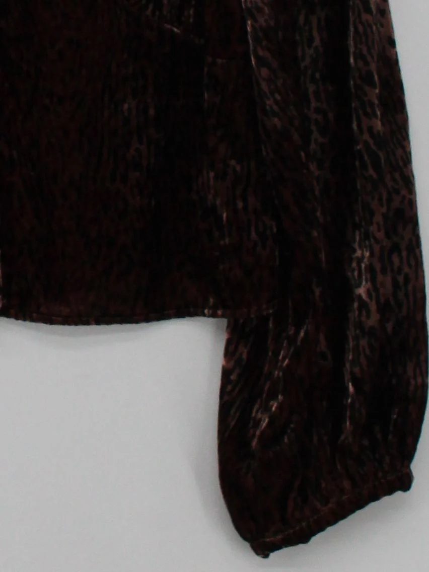 & Other Stories Women's Top M Brown Viscose with Polyamide Basic - Image 4