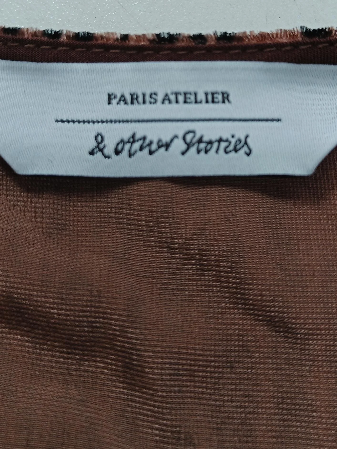 & Other Stories Women's Top M Brown Viscose with Polyamide Basic - Image 5