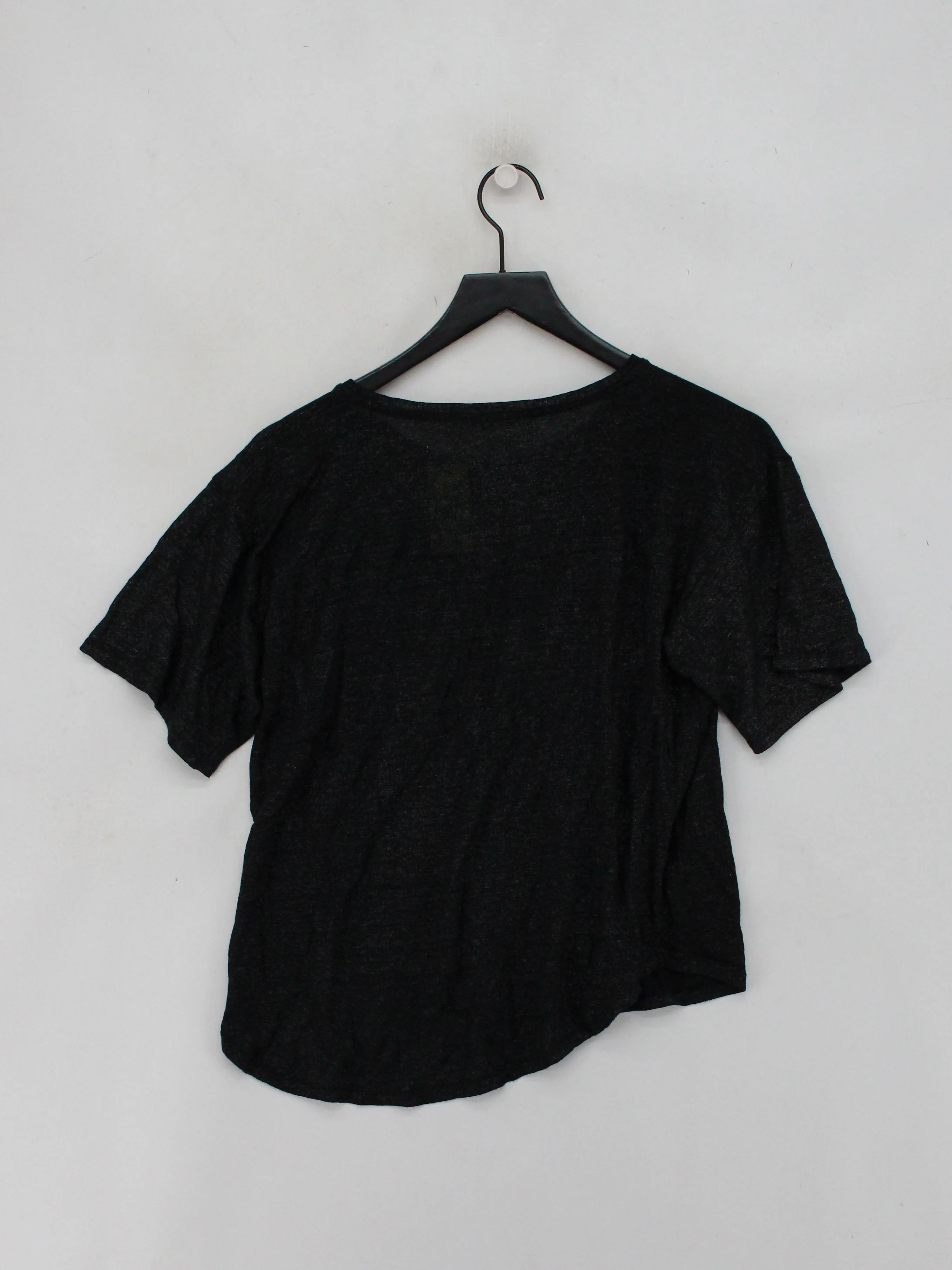 & Other Stories Women's Top S Black 100% Other Short Sleeve Round Neck Basic - Image 2