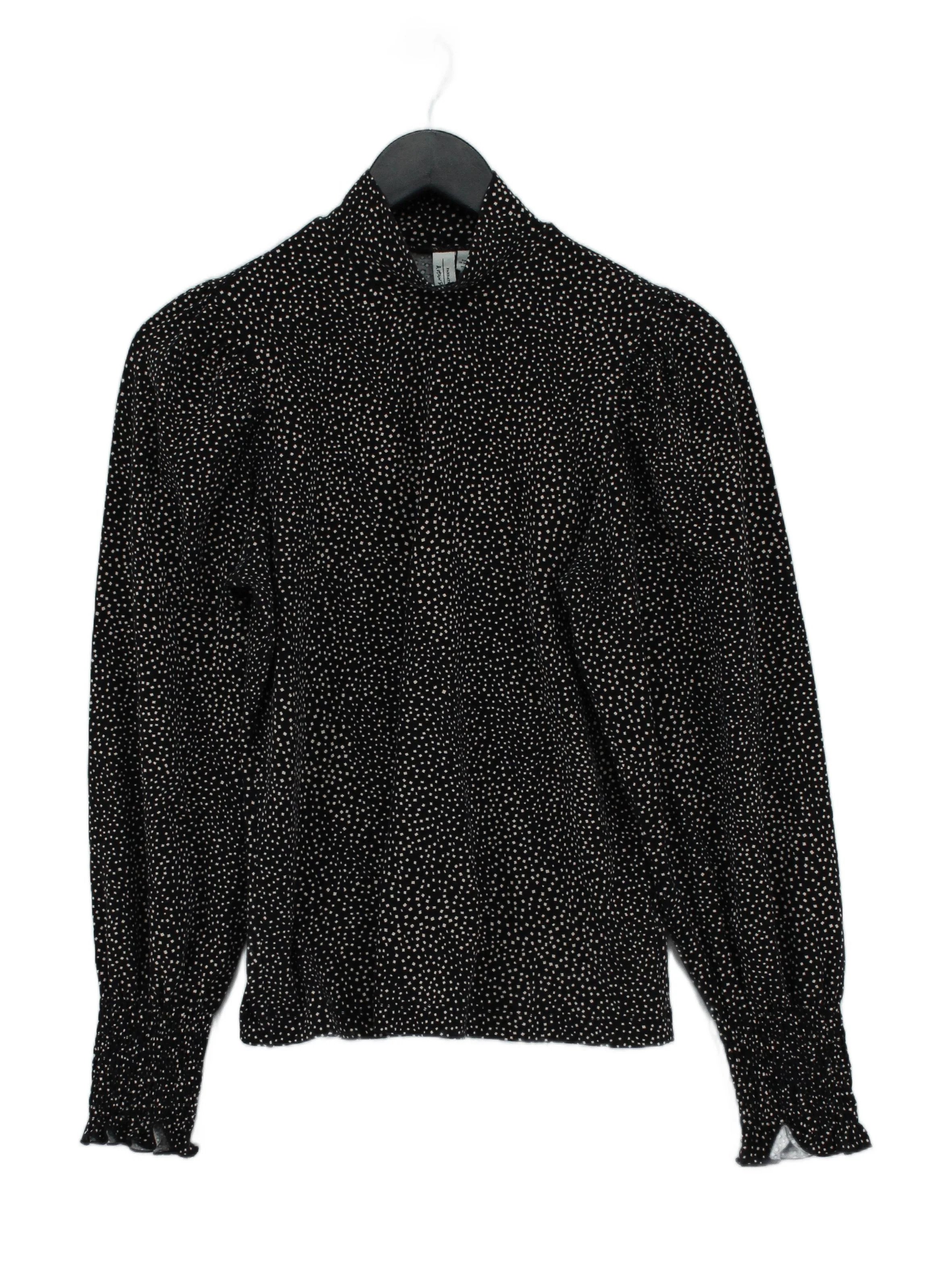 & Other Stories Women's Top S Black Cotton with Elastane Basic