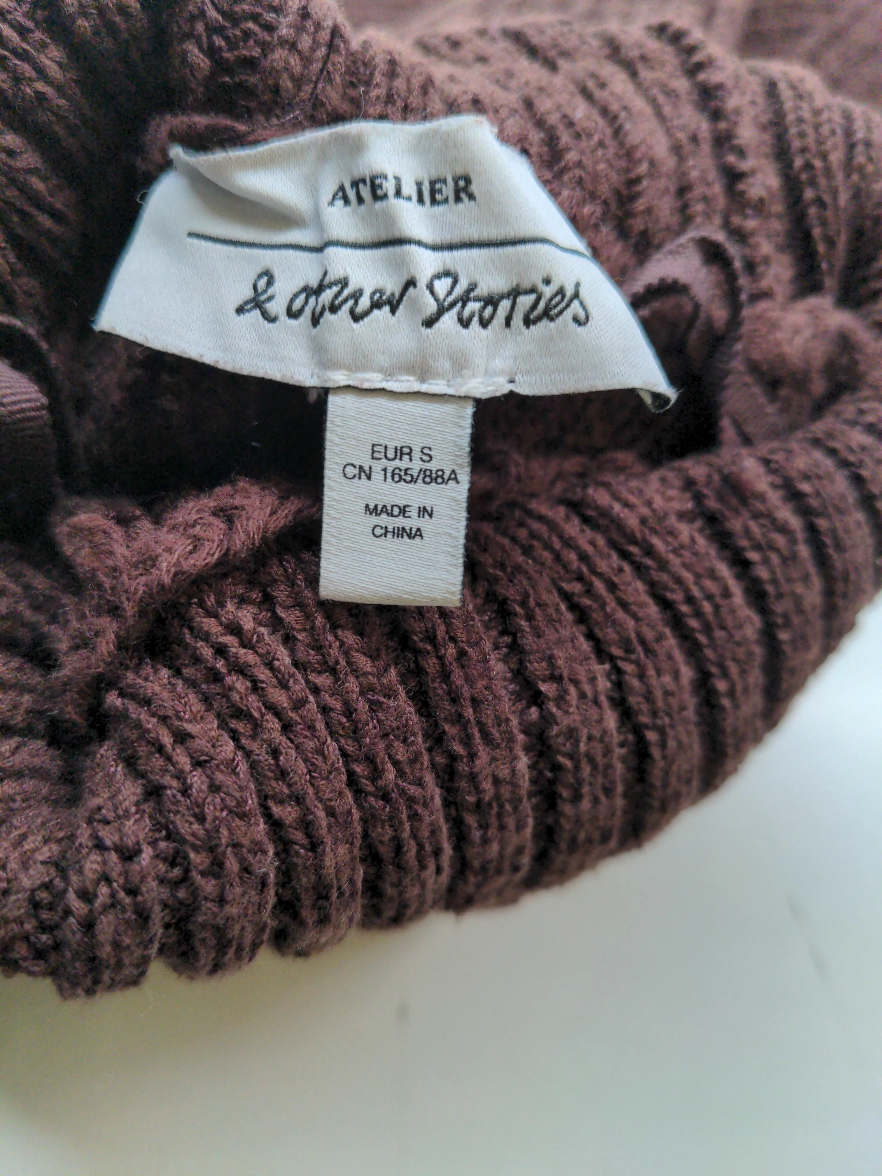 & Other Stories Women's Top S Brown Cotton - Image 5