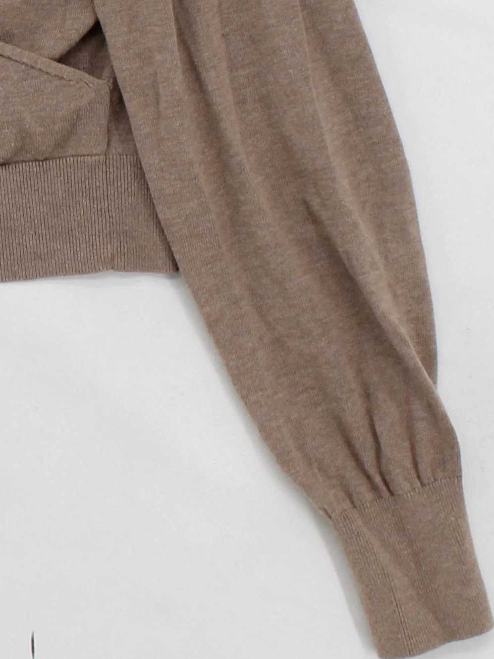 & Other Stories Women's Top S Brown Rayon with Polyamide, Silk, Wool Basic - Image 4