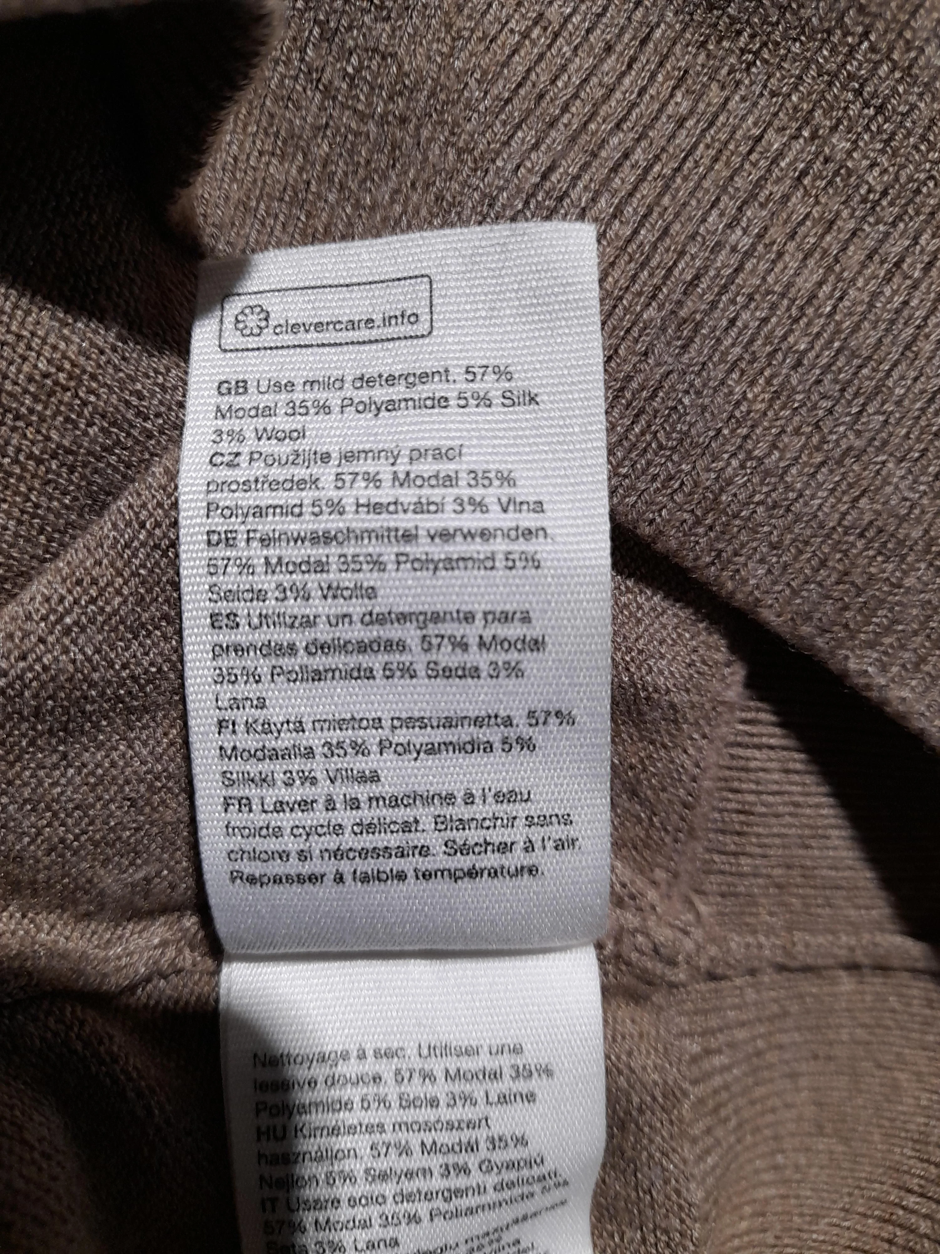 & Other Stories Women's Top S Brown Rayon with Polyamide, Silk, Wool Basic - Image 6