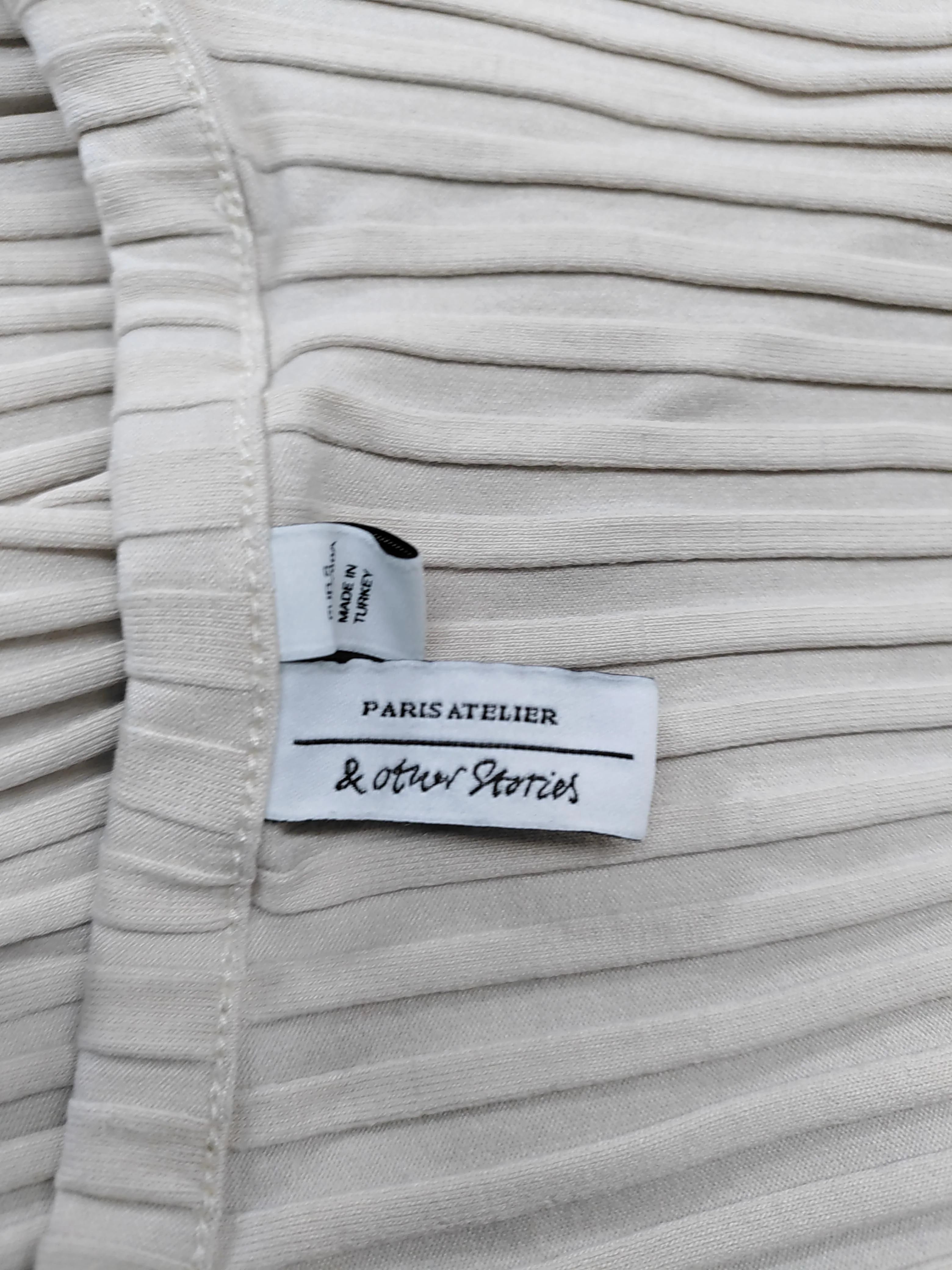 & Other Stories Women's Top S Cream Viscose with Polyamide, Elastane Basic - Image 5
