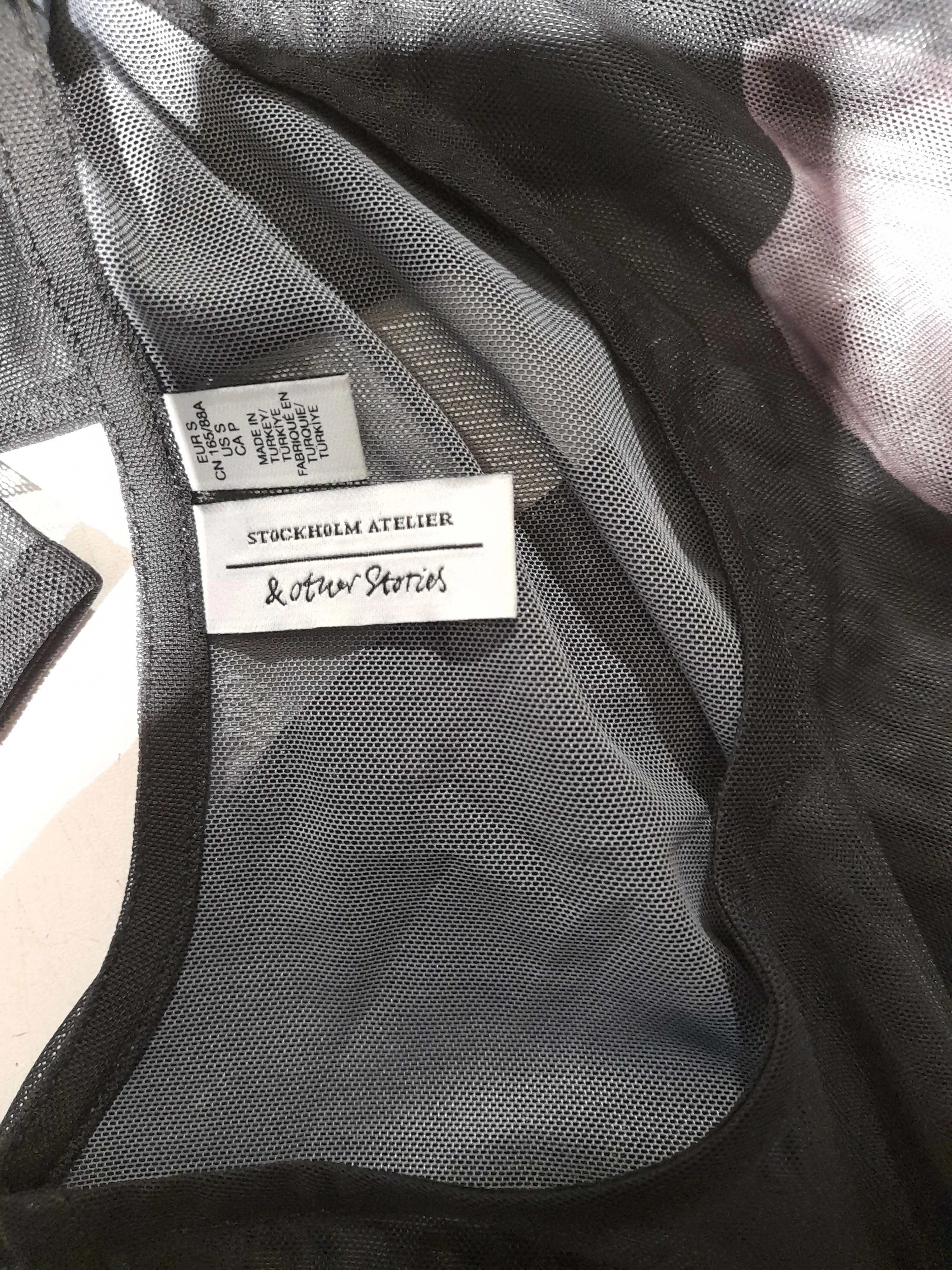 & Other Stories Women's Top S Grey Polyester with Elastane Basic - Image 5