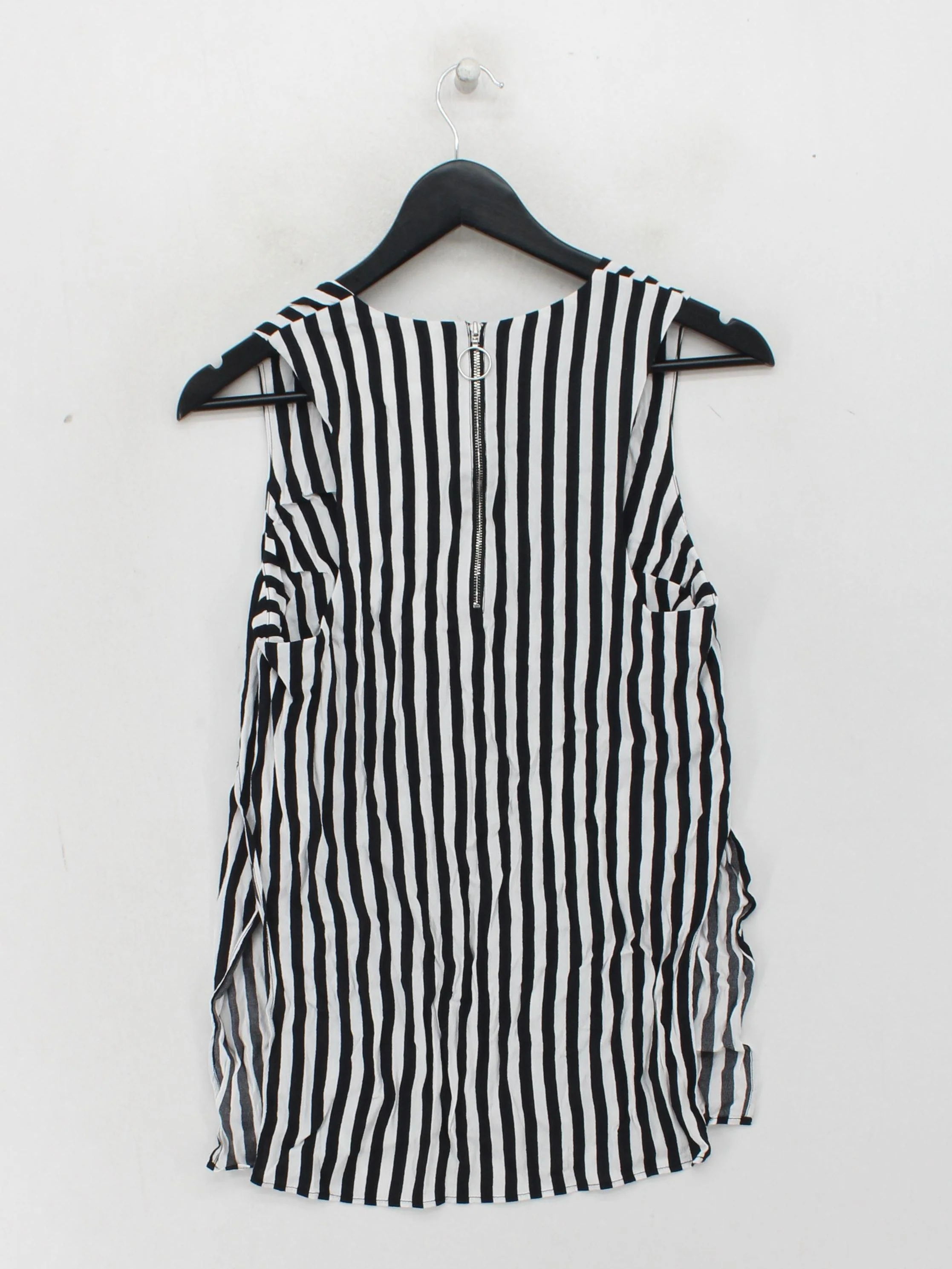 & Other Stories Women's Top S Multi Striped 100% Viscose Sleeveless V-Neck Basic - Image 2