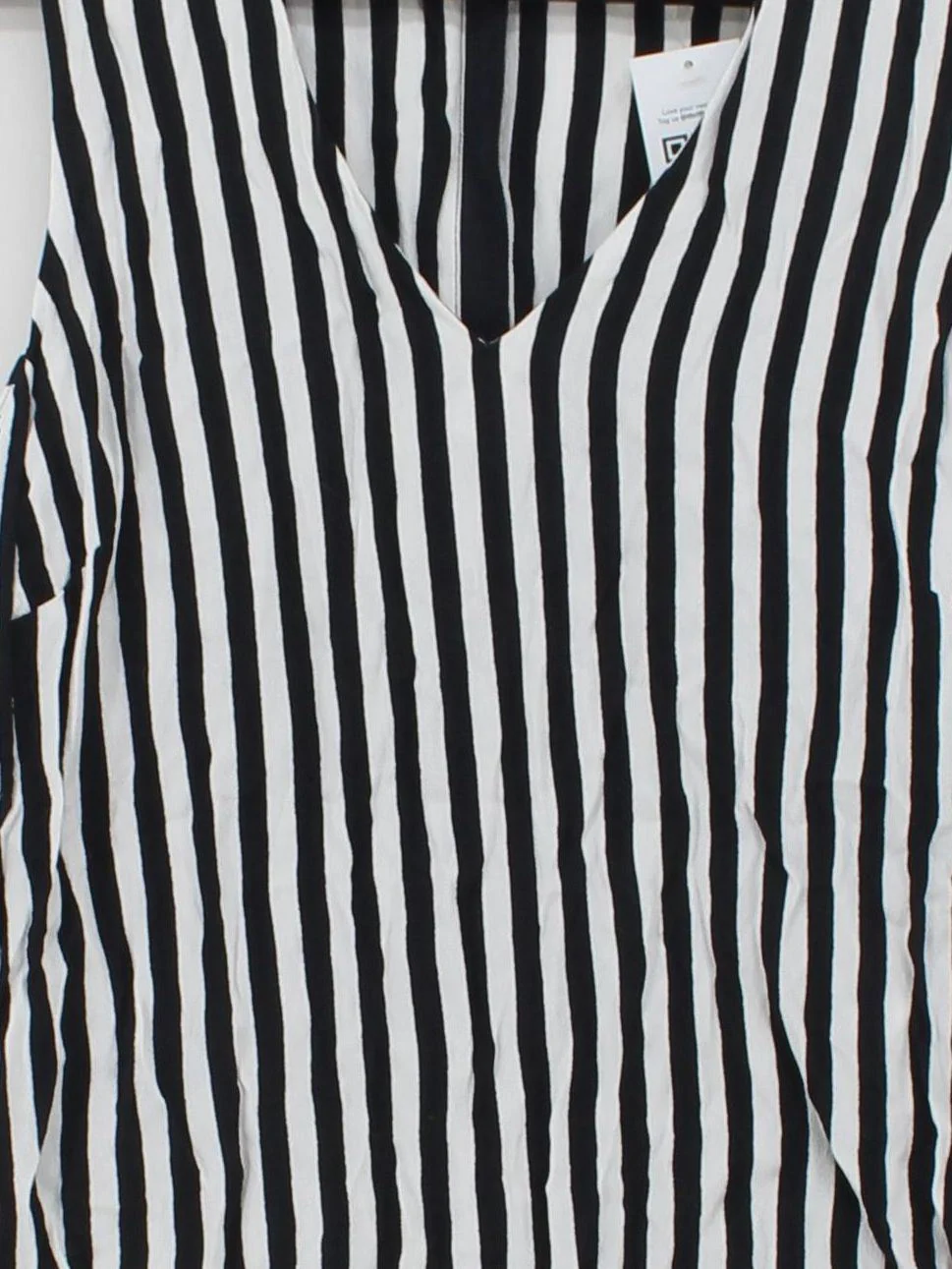 & Other Stories Women's Top S Multi Striped 100% Viscose Sleeveless V-Neck Basic - Image 3